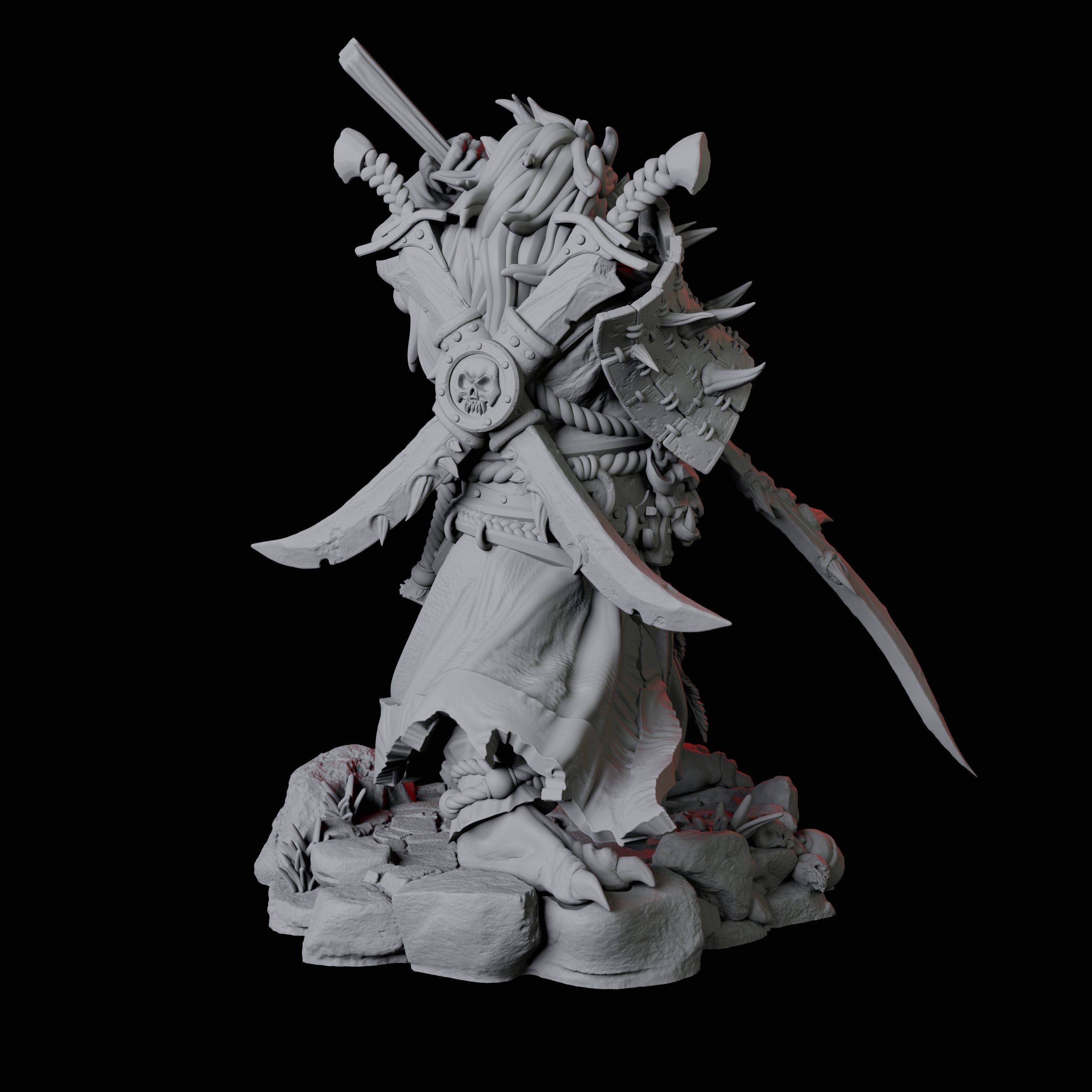 Towering Oni Demon B Miniature for Dungeons and Dragons, Pathfinder or other TTRPGs