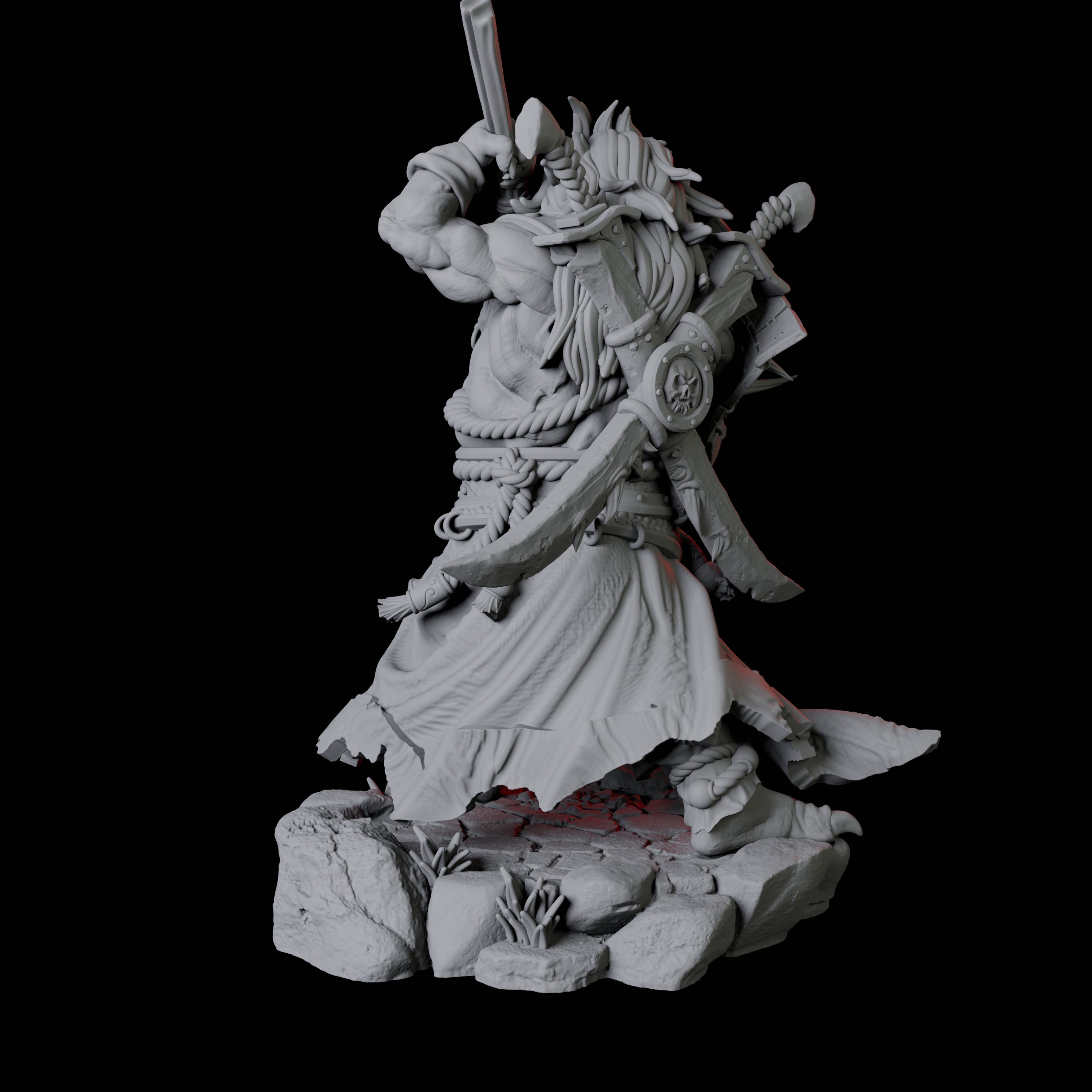 Towering Oni Demon B Miniature for Dungeons and Dragons, Pathfinder or other TTRPGs