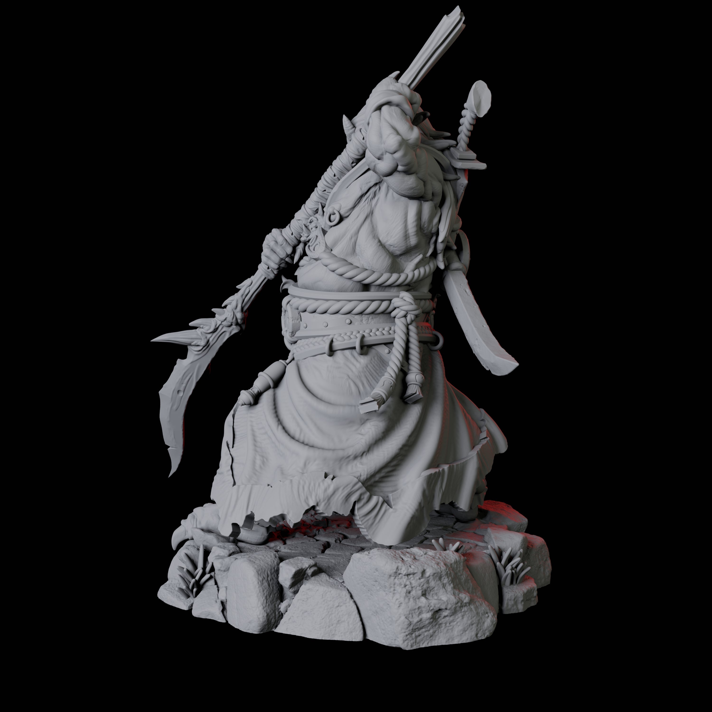 Towering Oni Demon B Miniature for Dungeons and Dragons, Pathfinder or other TTRPGs