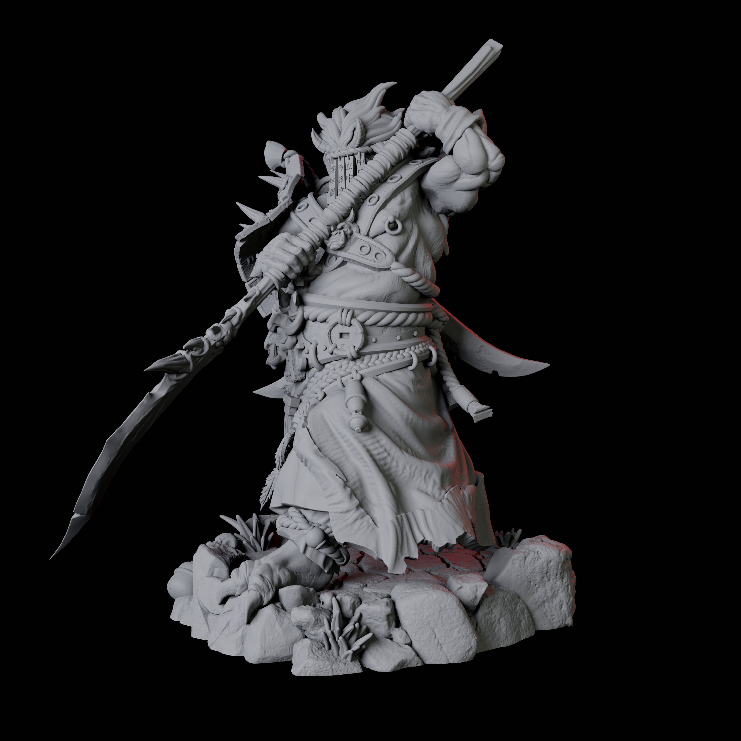 Towering Oni Demon B Miniature for Dungeons and Dragons, Pathfinder or other TTRPGs