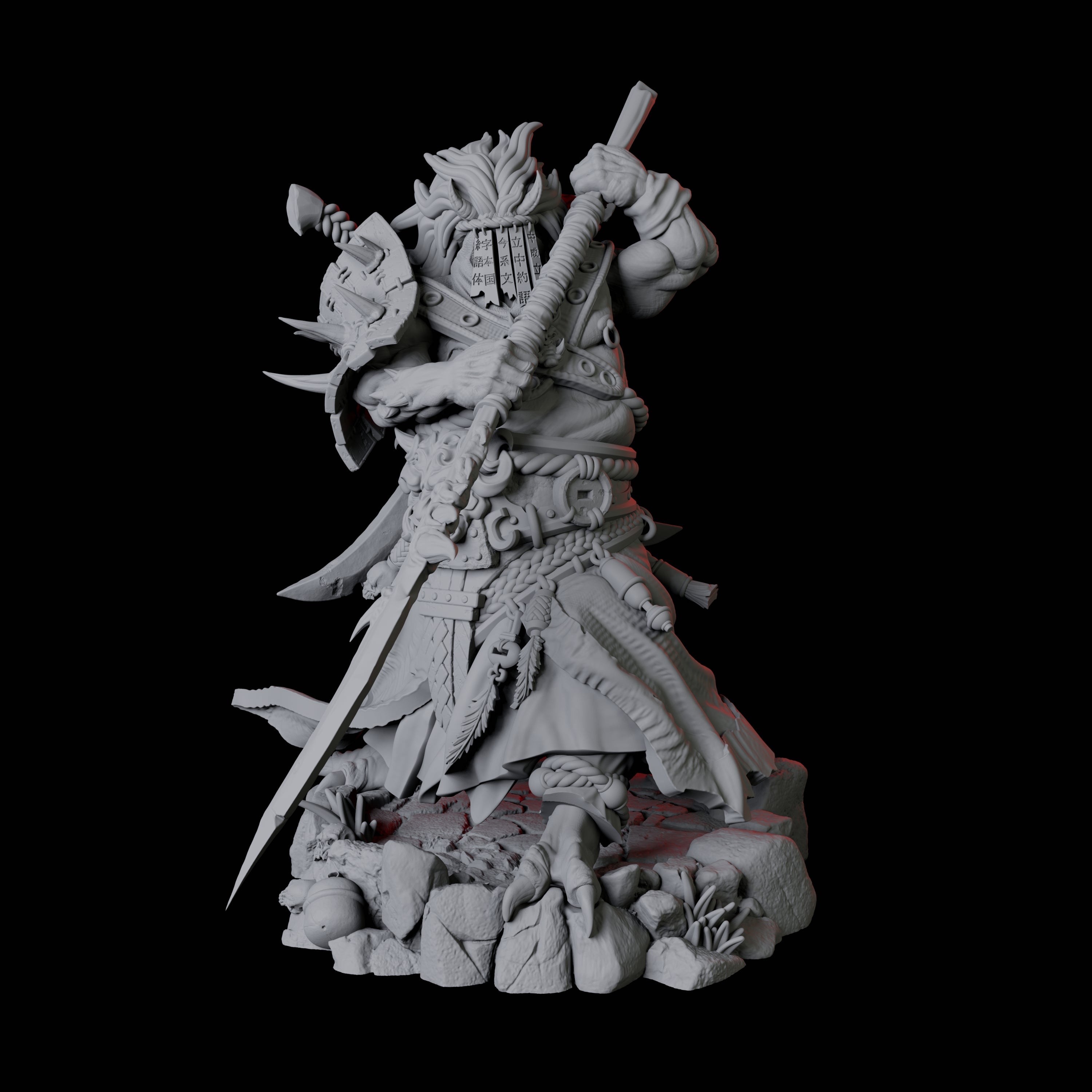 Towering Oni Demon B Miniature for Dungeons and Dragons, Pathfinder or other TTRPGs