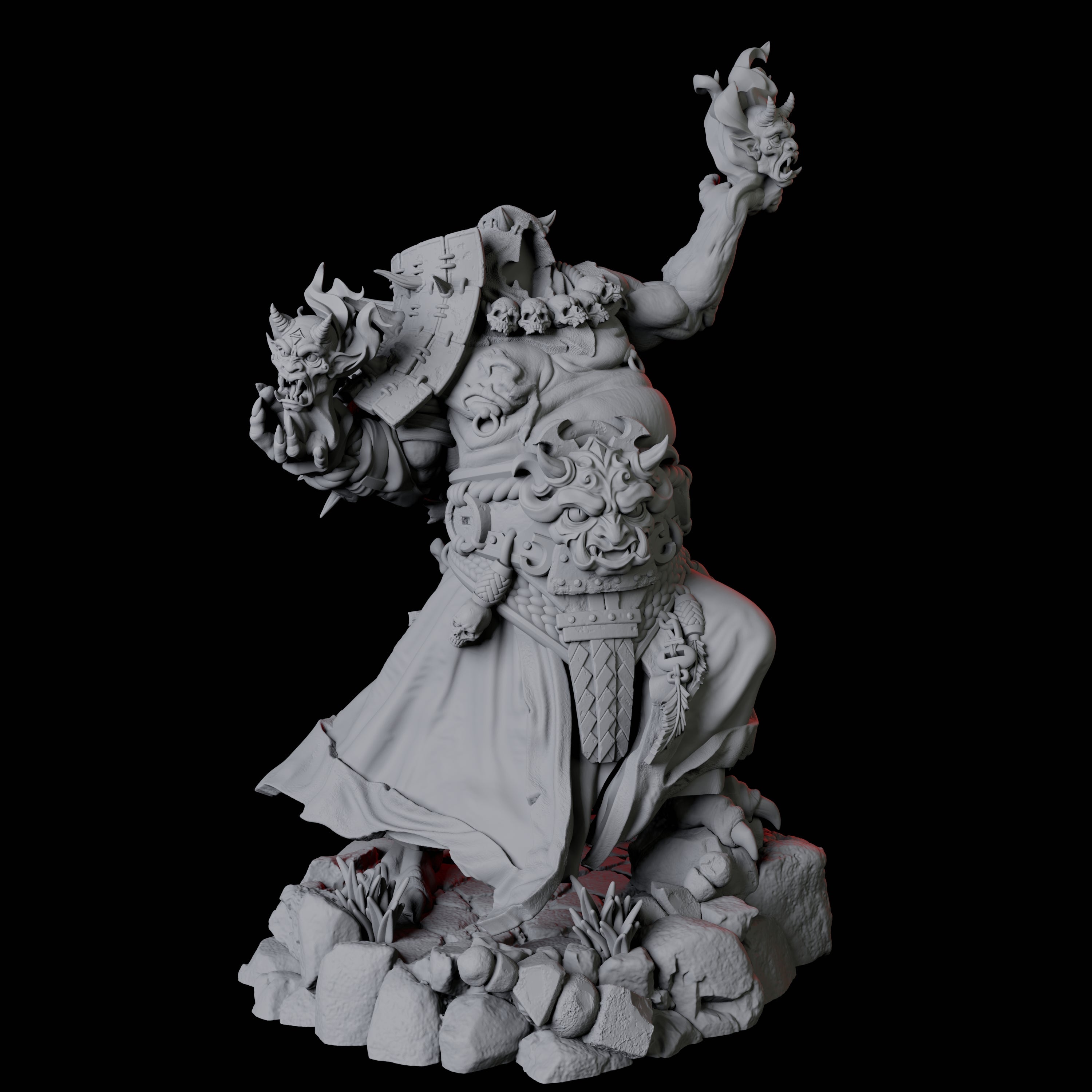 Towering Oni Demon C Miniature for Dungeons and Dragons, Pathfinder or other TTRPGs