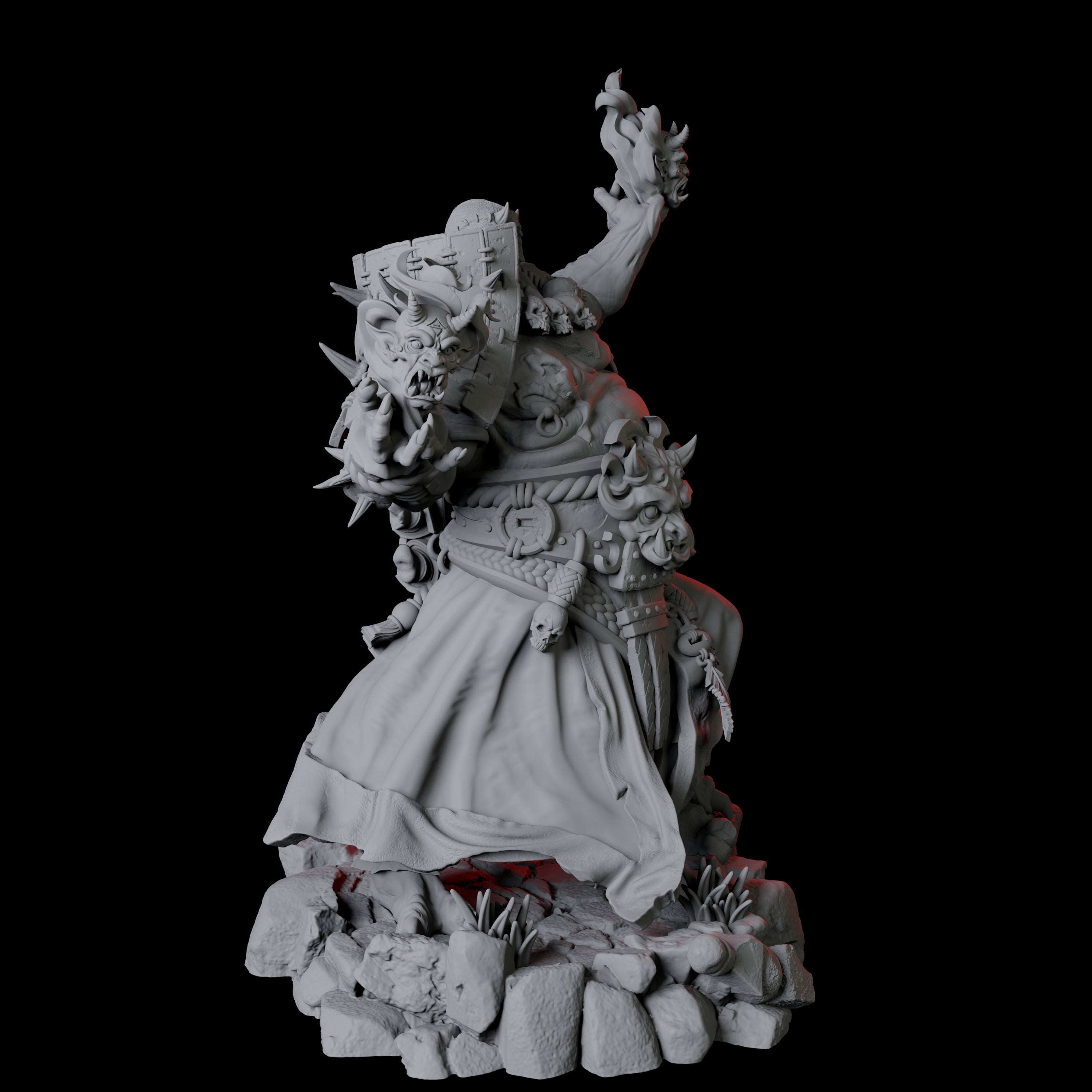 Towering Oni Demon C Miniature for Dungeons and Dragons, Pathfinder or other TTRPGs