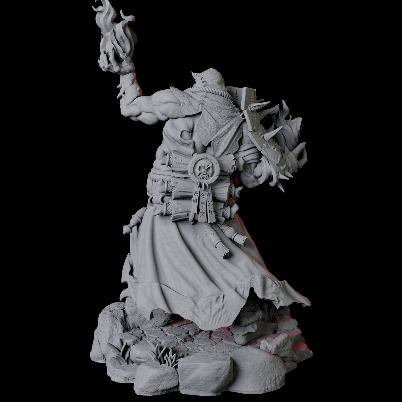 Towering Oni Demon C Miniature for Dungeons and Dragons, Pathfinder or other TTRPGs