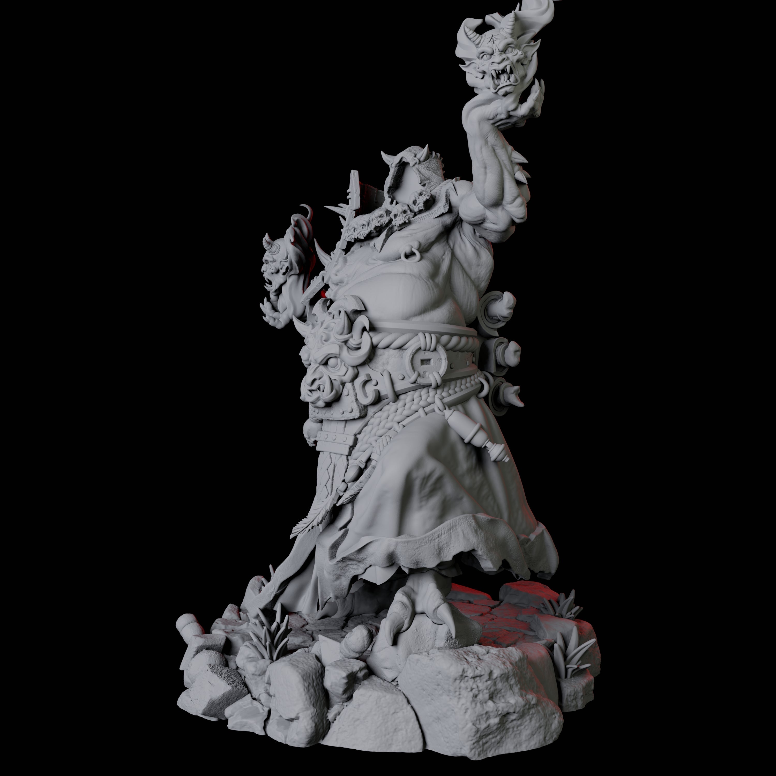 Towering Oni Demon C Miniature for Dungeons and Dragons, Pathfinder or other TTRPGs