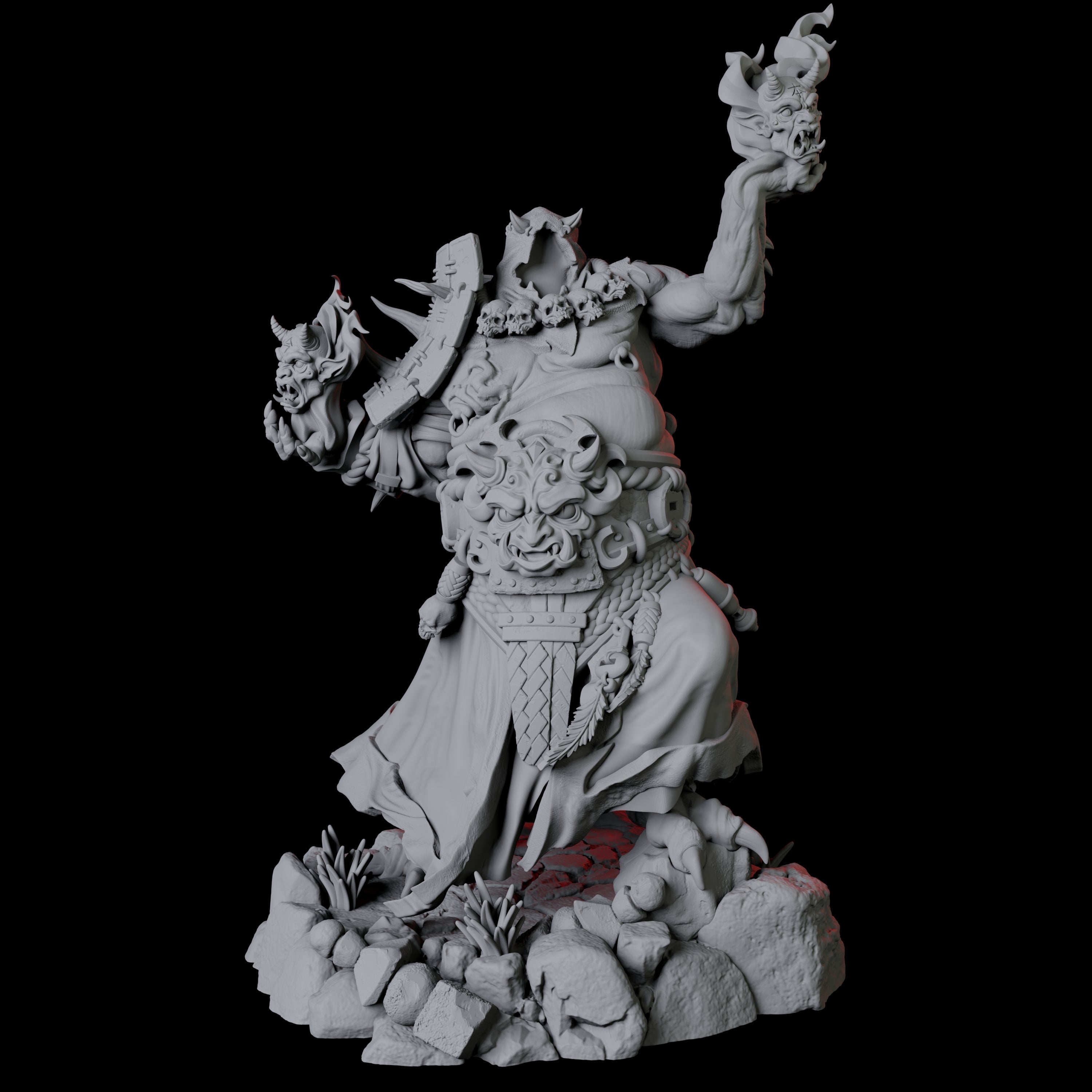 Towering Oni Demon C Miniature for Dungeons and Dragons, Pathfinder or other TTRPGs