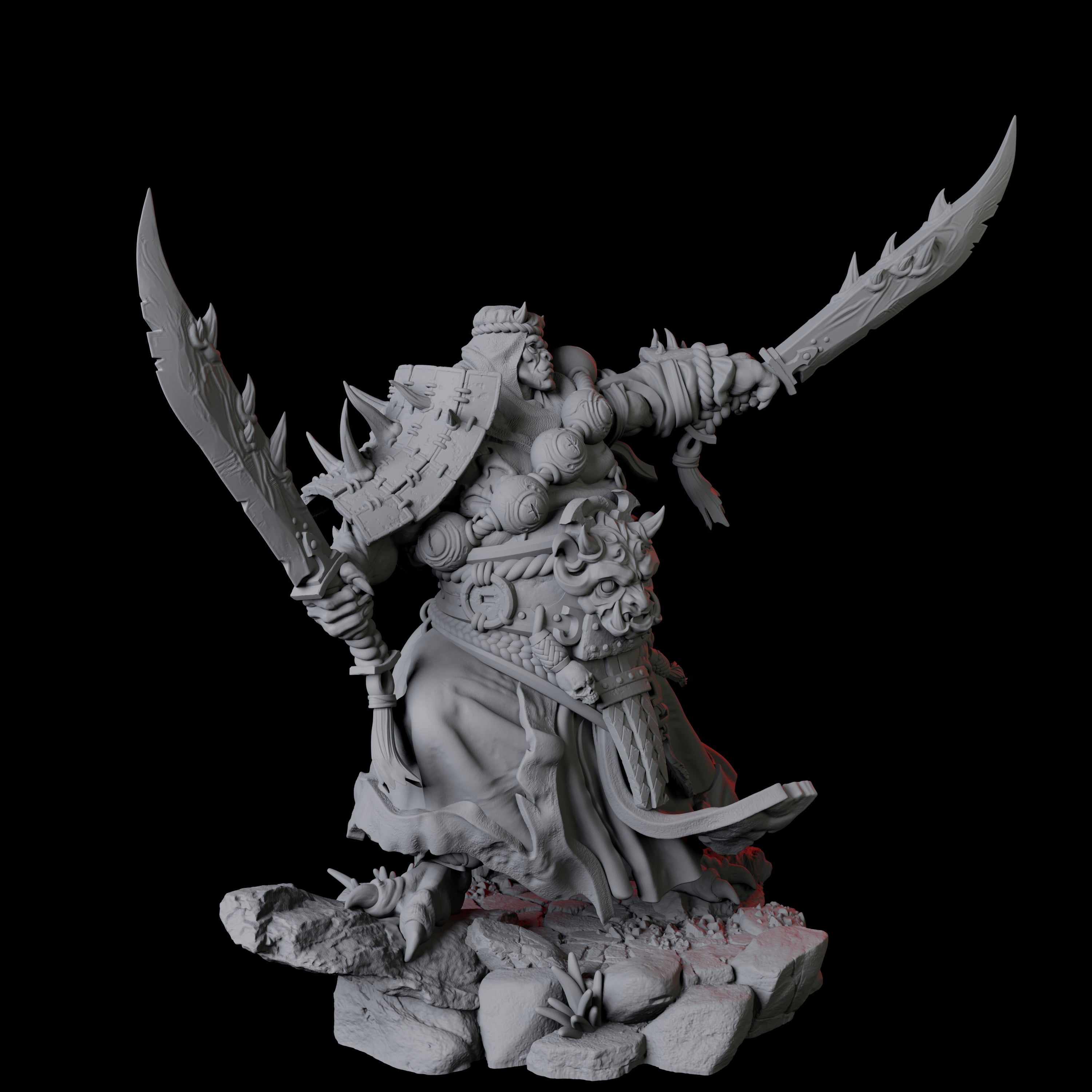 Towering Oni Demon D Miniature for Dungeons and Dragons, Pathfinder or other TTRPGs