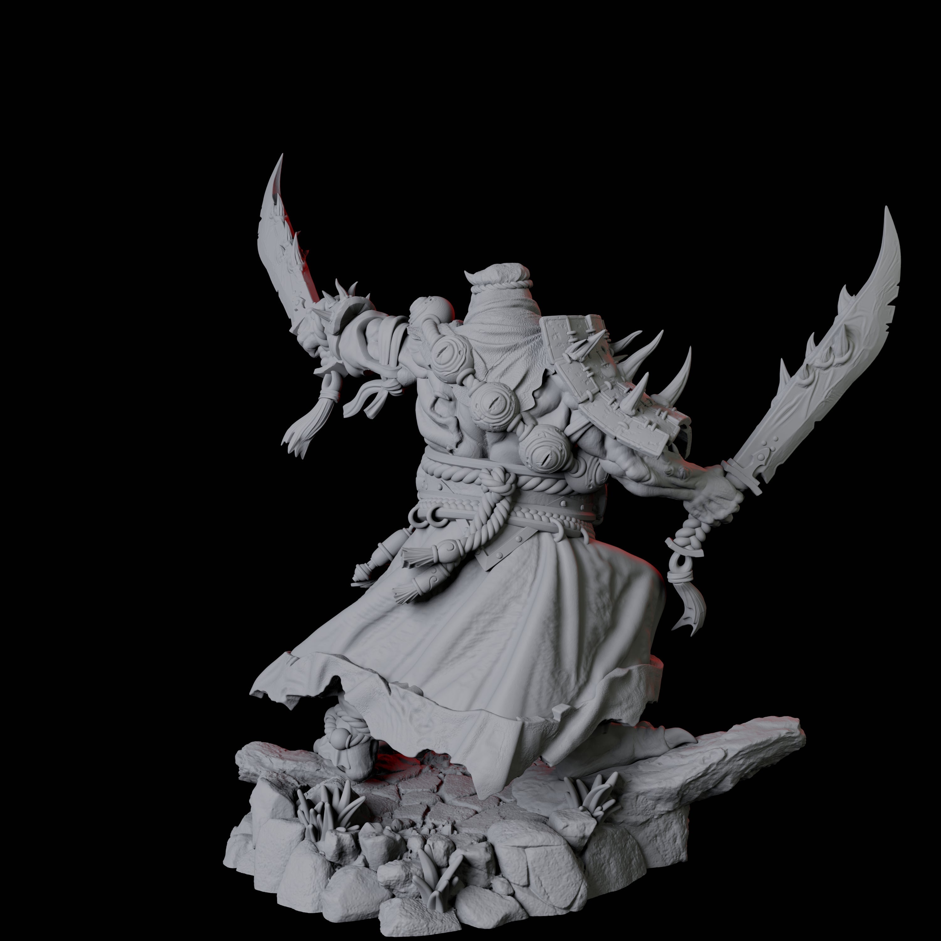 Towering Oni Demon D Miniature for Dungeons and Dragons, Pathfinder or other TTRPGs