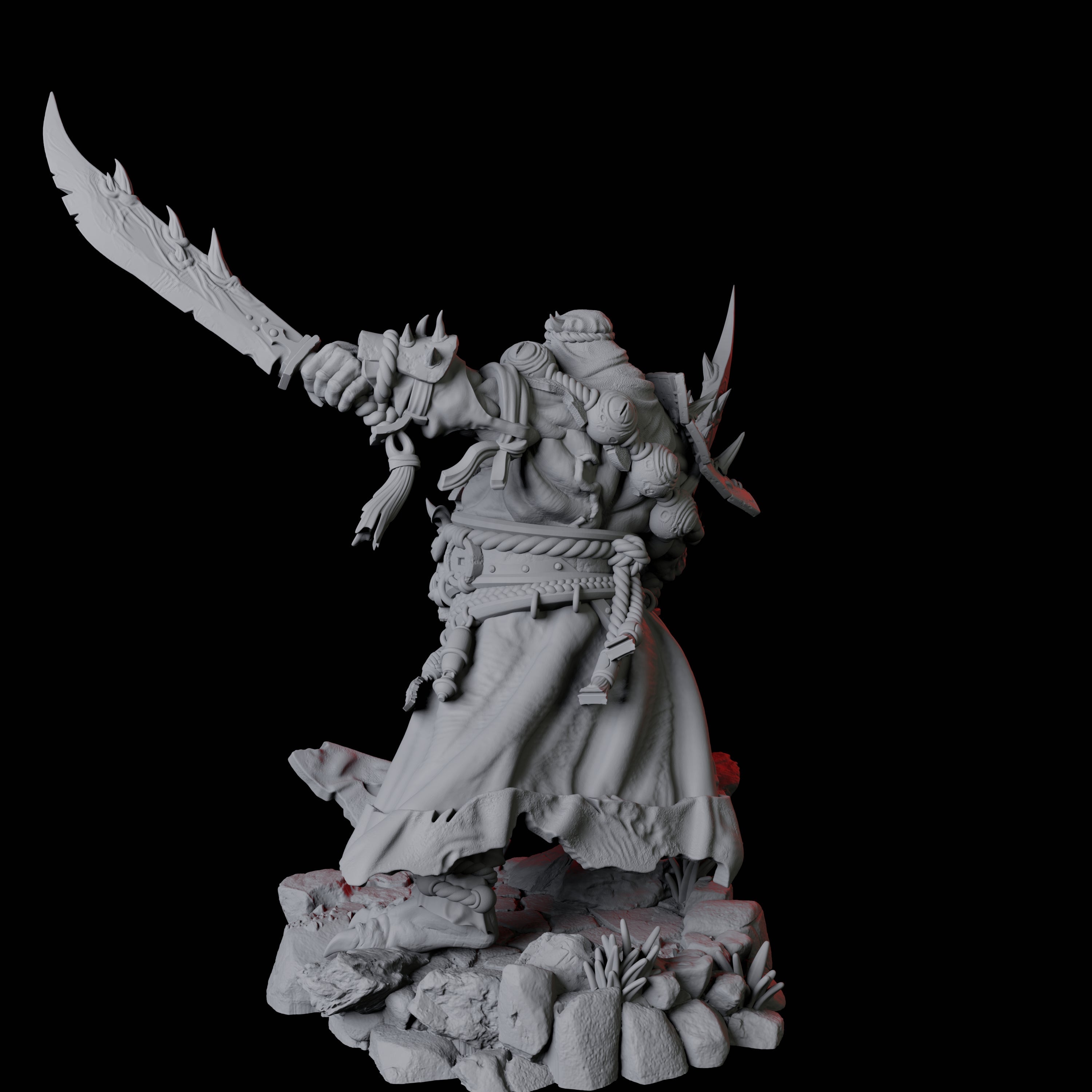 Towering Oni Demon D Miniature for Dungeons and Dragons, Pathfinder or other TTRPGs