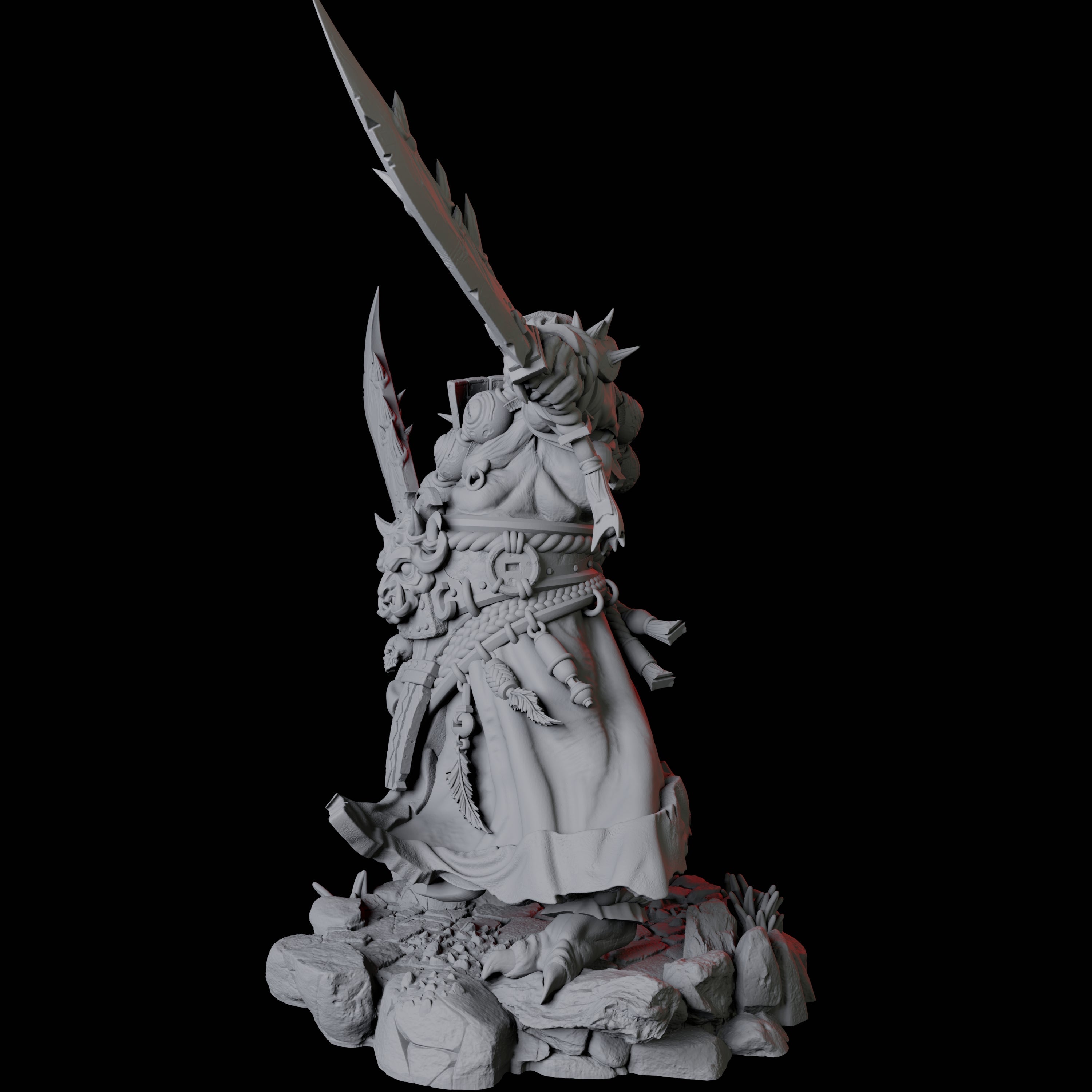 Towering Oni Demon D Miniature for Dungeons and Dragons, Pathfinder or other TTRPGs