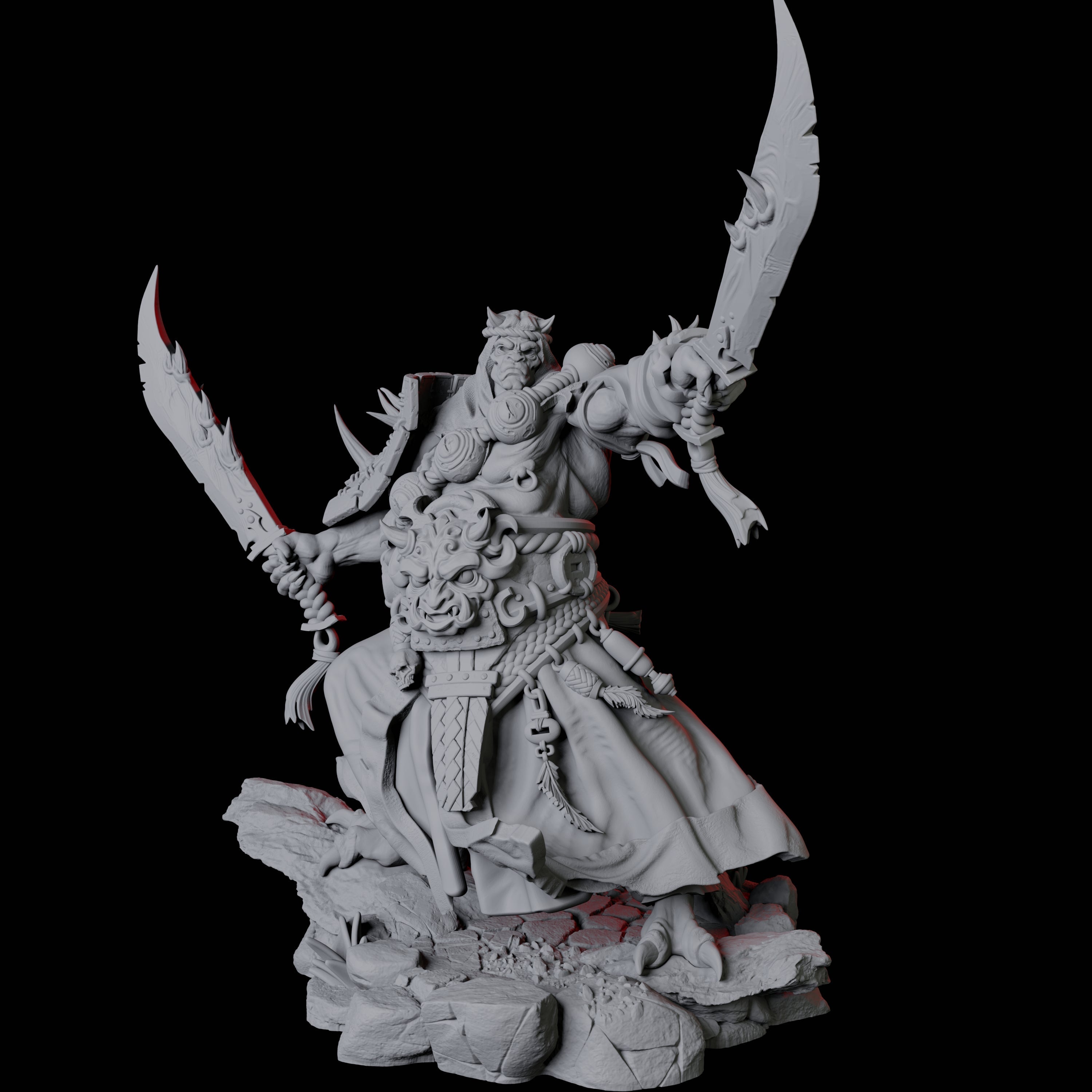 Towering Oni Demon D Miniature for Dungeons and Dragons, Pathfinder or other TTRPGs