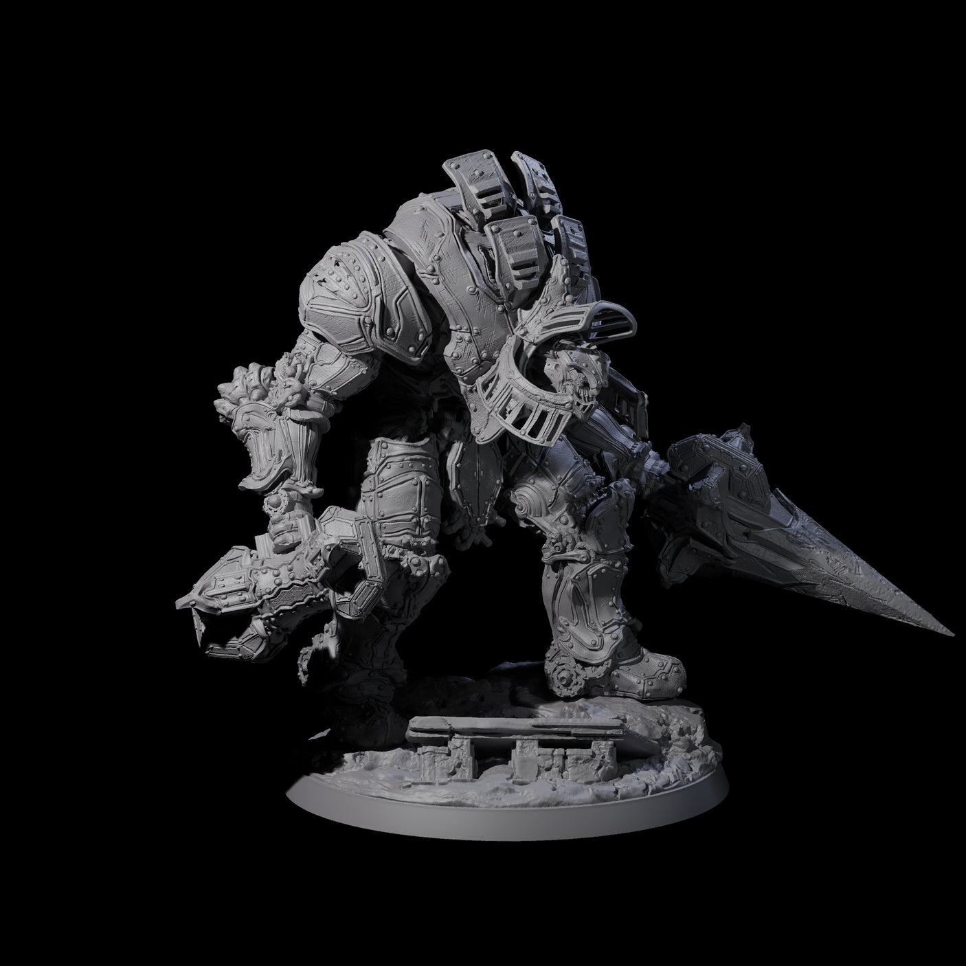 Towering Warforged Devastator Miniature for Dungeons and Dragons, Pathfinder or other TTRPGs