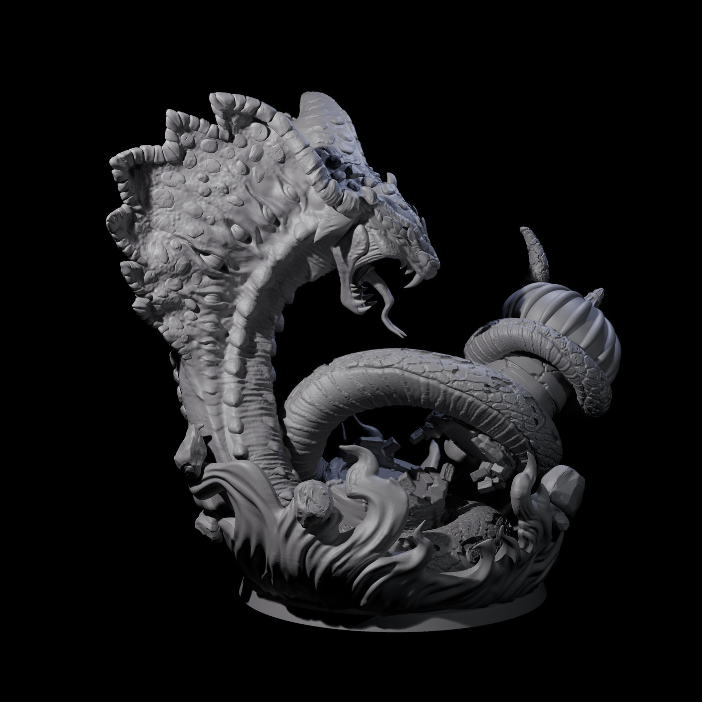 Transformed Mega Djinni Miniature for Dungeons and Dragons, Pathfinder or other TTRPGs