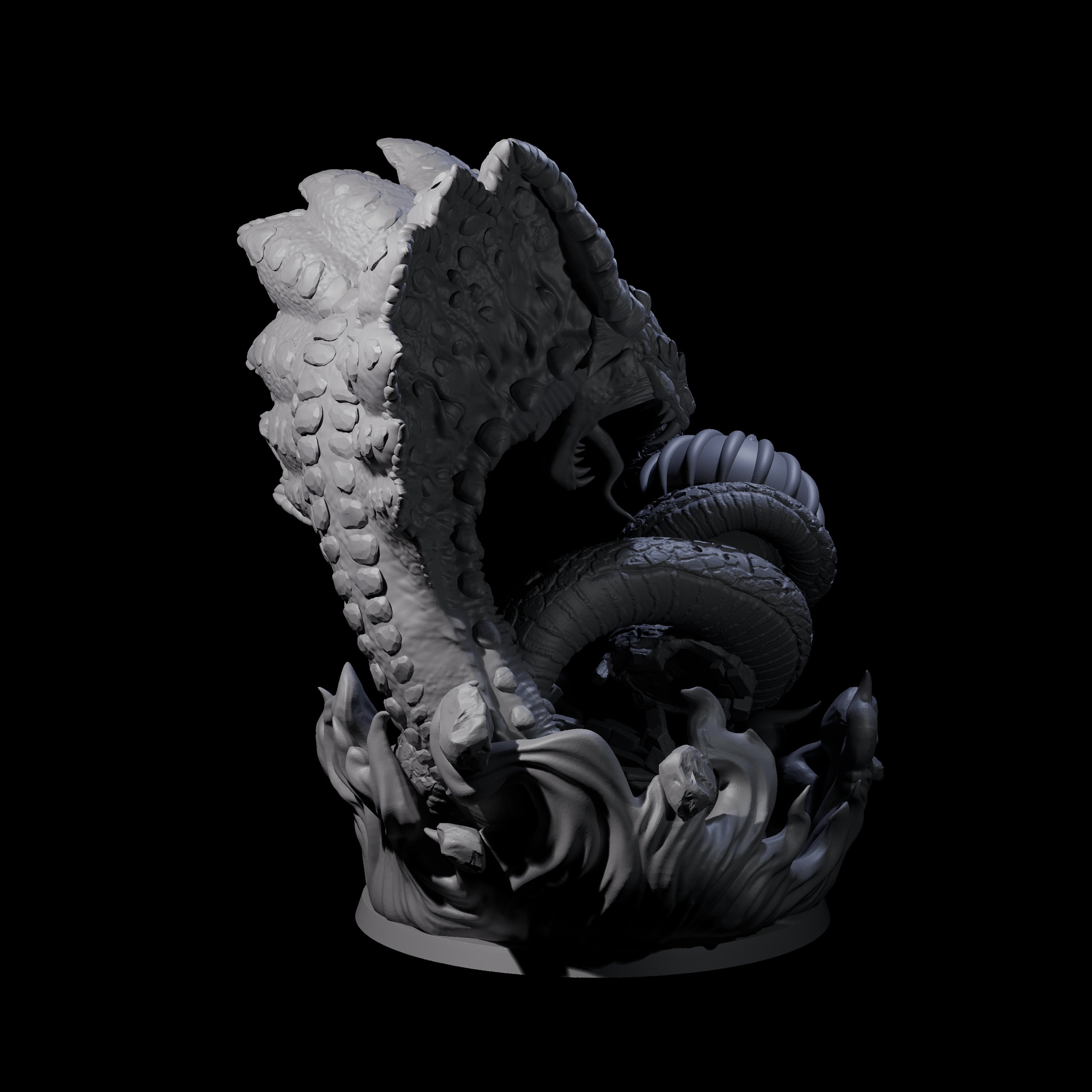 Transformed Mega Djinni Miniature for Dungeons and Dragons, Pathfinder or other TTRPGs