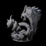 Transformed Mega Djinni Miniature for Dungeons and Dragons, Pathfinder or other TTRPGs