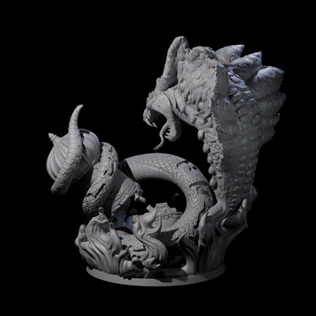 Transformed Mega Djinni Miniature for Dungeons and Dragons, Pathfinder or other TTRPGs