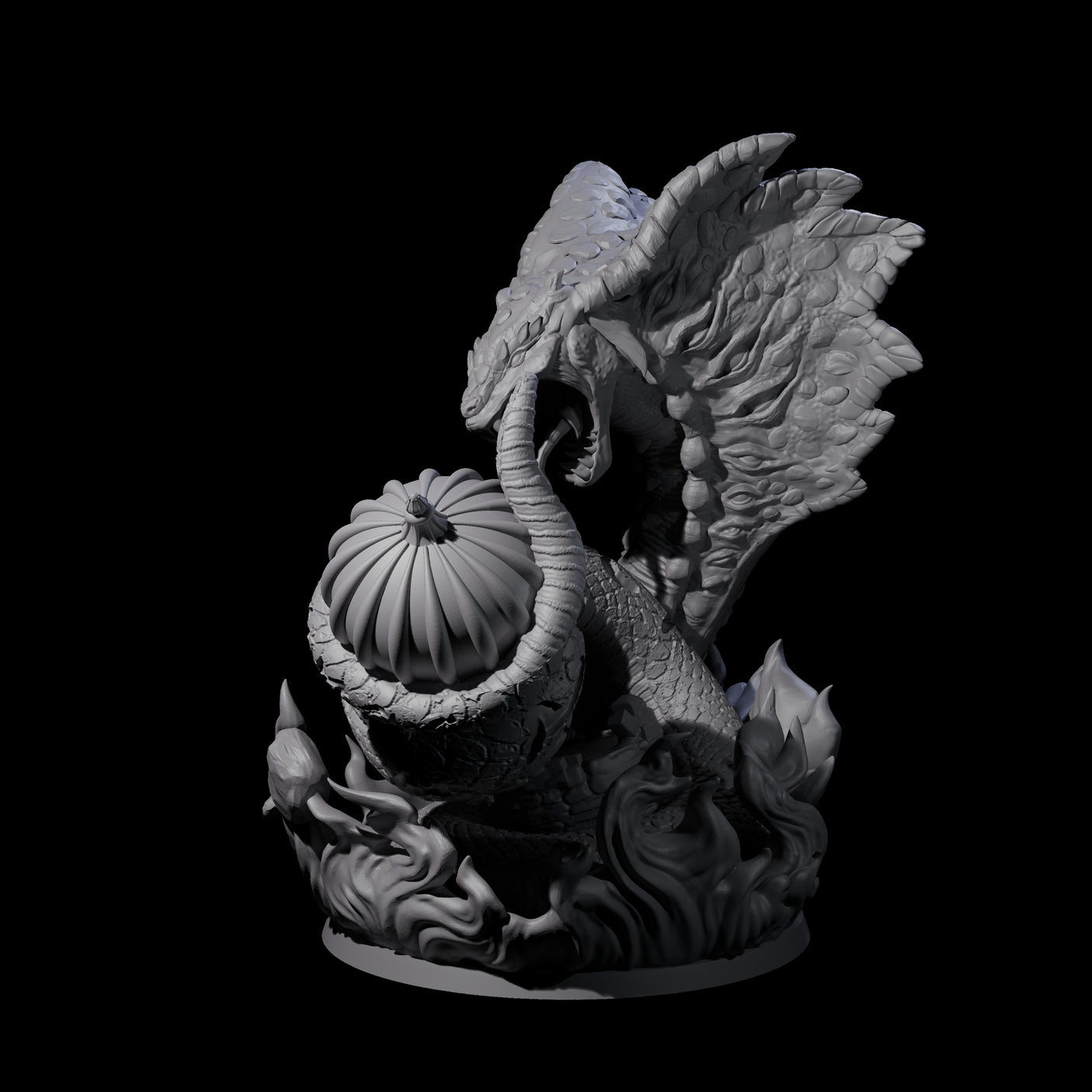 Transformed Mega Djinni Miniature for Dungeons and Dragons, Pathfinder or other TTRPGs