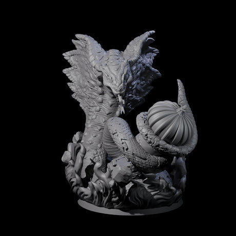 Transformed Mega Djinni Miniature for Dungeons and Dragons, Pathfinder or other TTRPGs