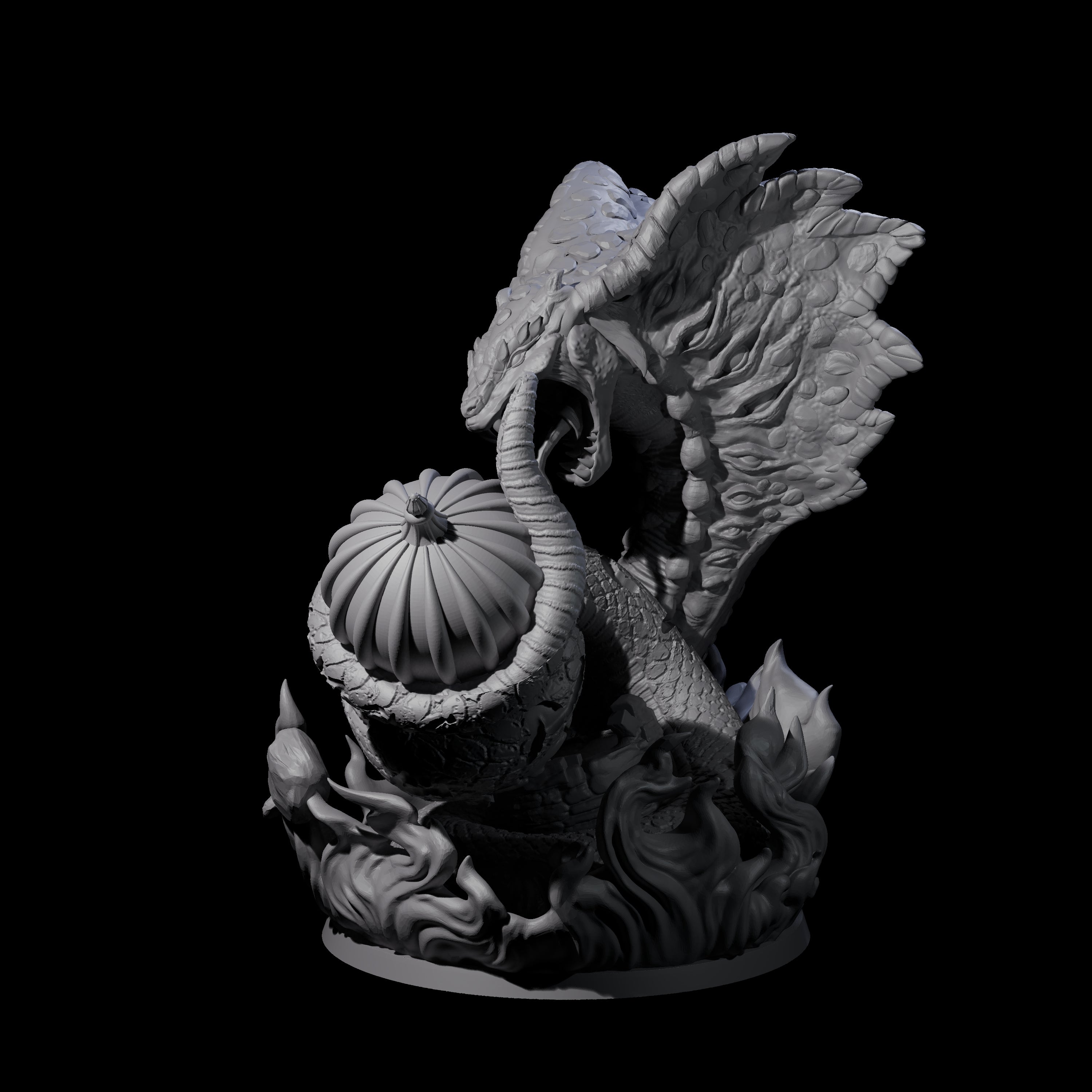 Transformed Mega Djinni Miniature for Dungeons and Dragons, Pathfinder or other TTRPGs