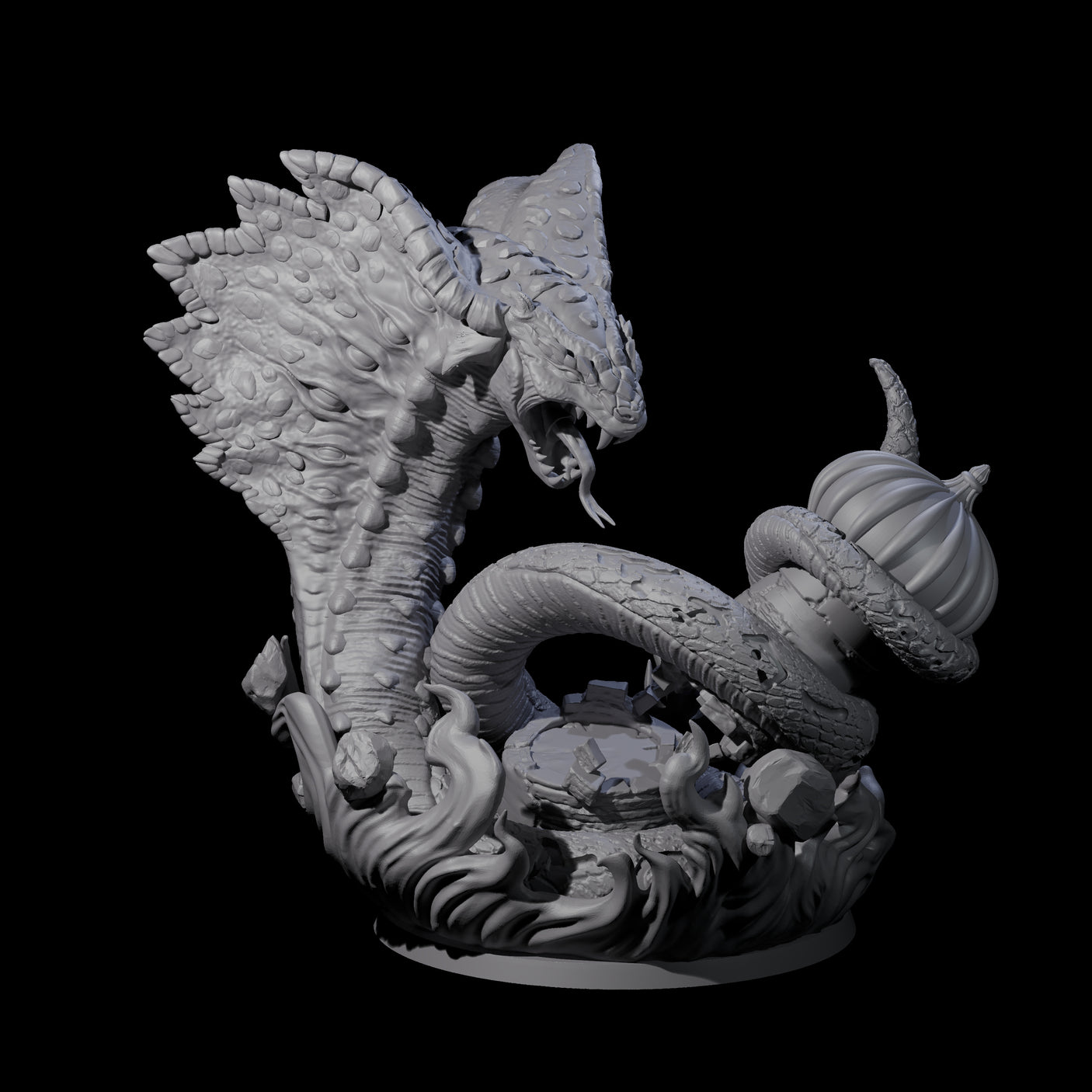 Transformed Mega Djinni Miniature for Dungeons and Dragons, Pathfinder or other TTRPGs