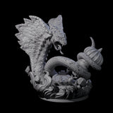 Transformed Mega Djinni Miniature for Dungeons and Dragons, Pathfinder or other TTRPGs