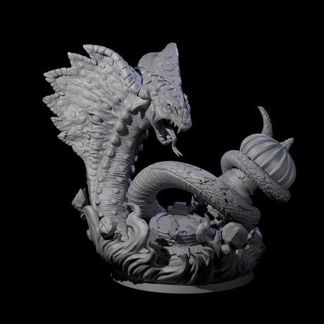 Transformed Mega Djinni Miniature for Dungeons and Dragons, Pathfinder or other TTRPGs