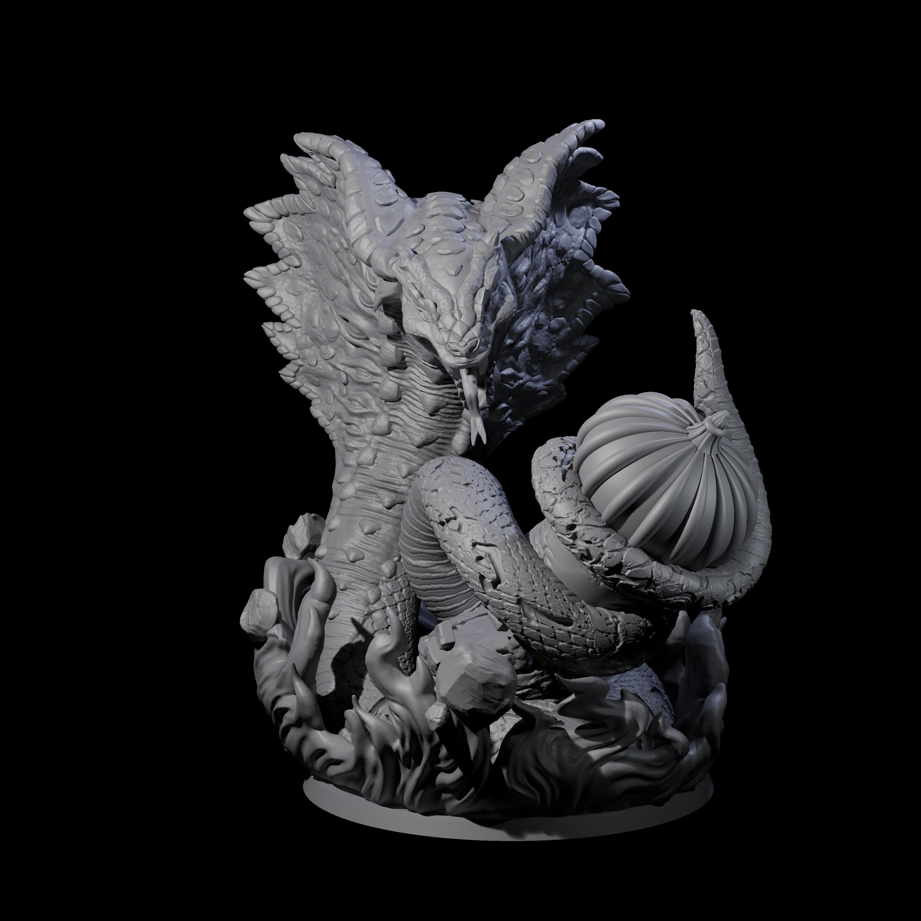 Transformed Mega Djinni Miniature for Dungeons and Dragons, Pathfinder or other TTRPGs