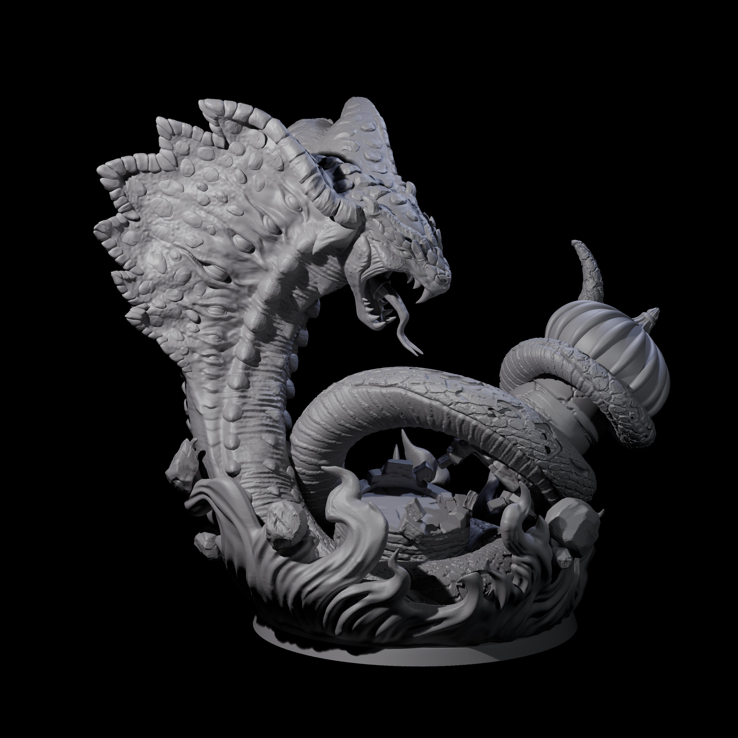 Transformed Mega Djinni Miniature for Dungeons and Dragons, Pathfinder or other TTRPGs