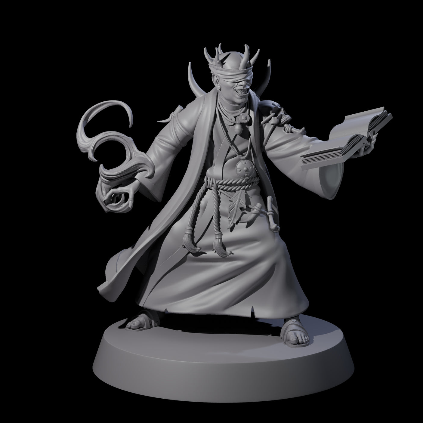 Transforming Evil Magic User Miniature for Dungeons and Dragons, Pathfinder or other TTRPGs