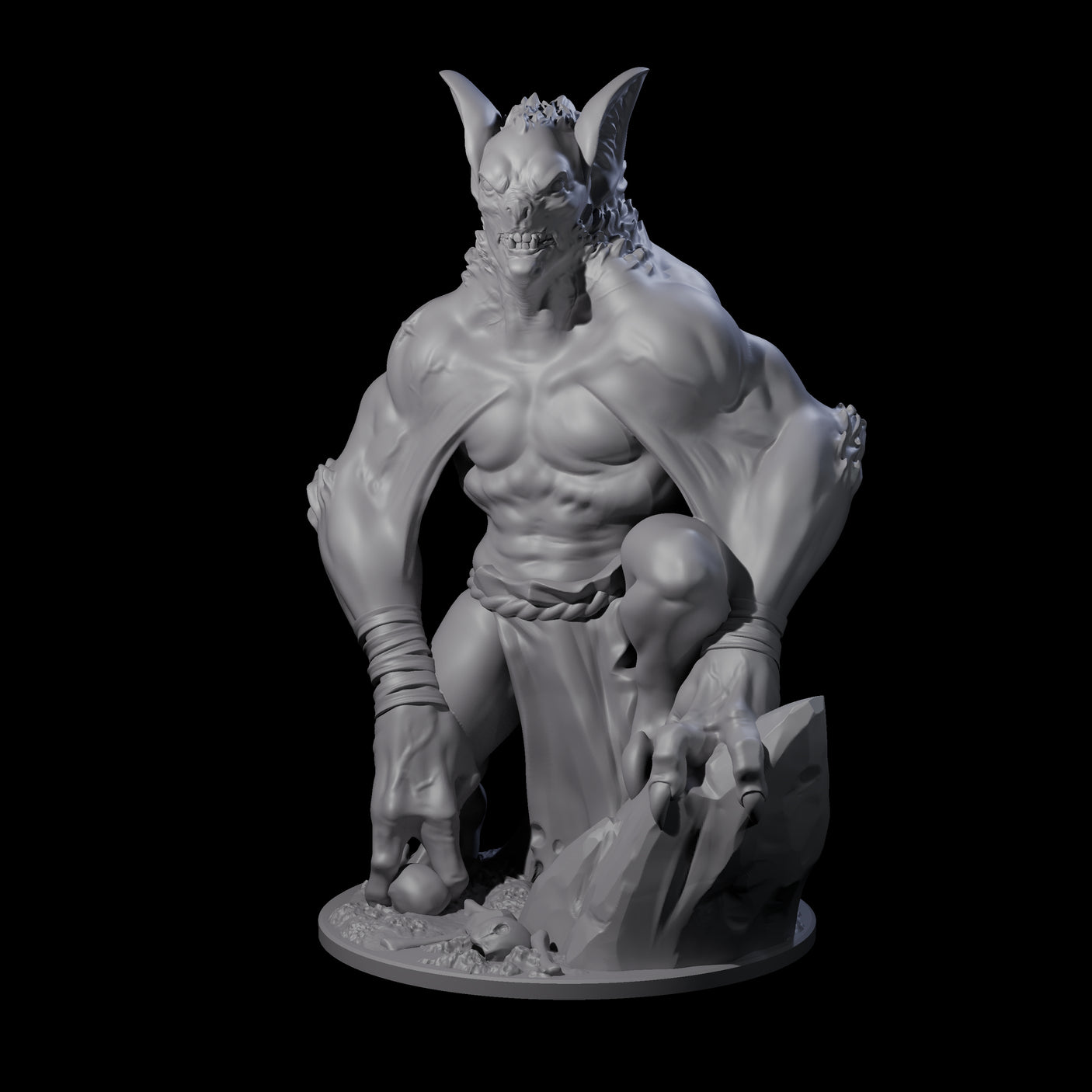 Transforming Vampire Berserker Miniature for Dungeons and Dragons, Pathfinder or other TTRPGs