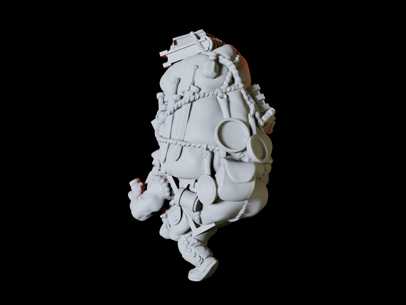 Travelling Dwarf Merchant Miniature for Dungeons and Dragons, Pathfinder or other TTRPGs