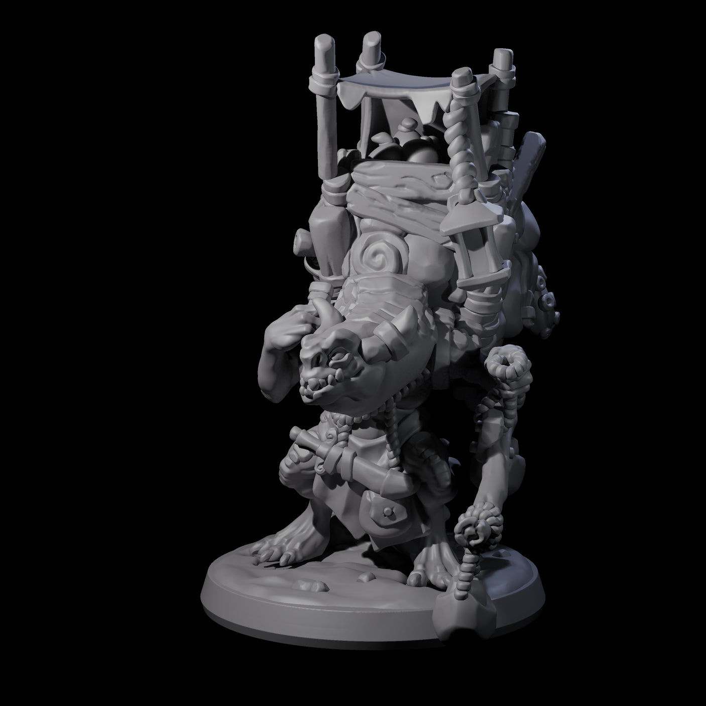 Travelling Kobold Merchant Miniature for Dungeons and Dragons, Pathfinder or other TTRPGs