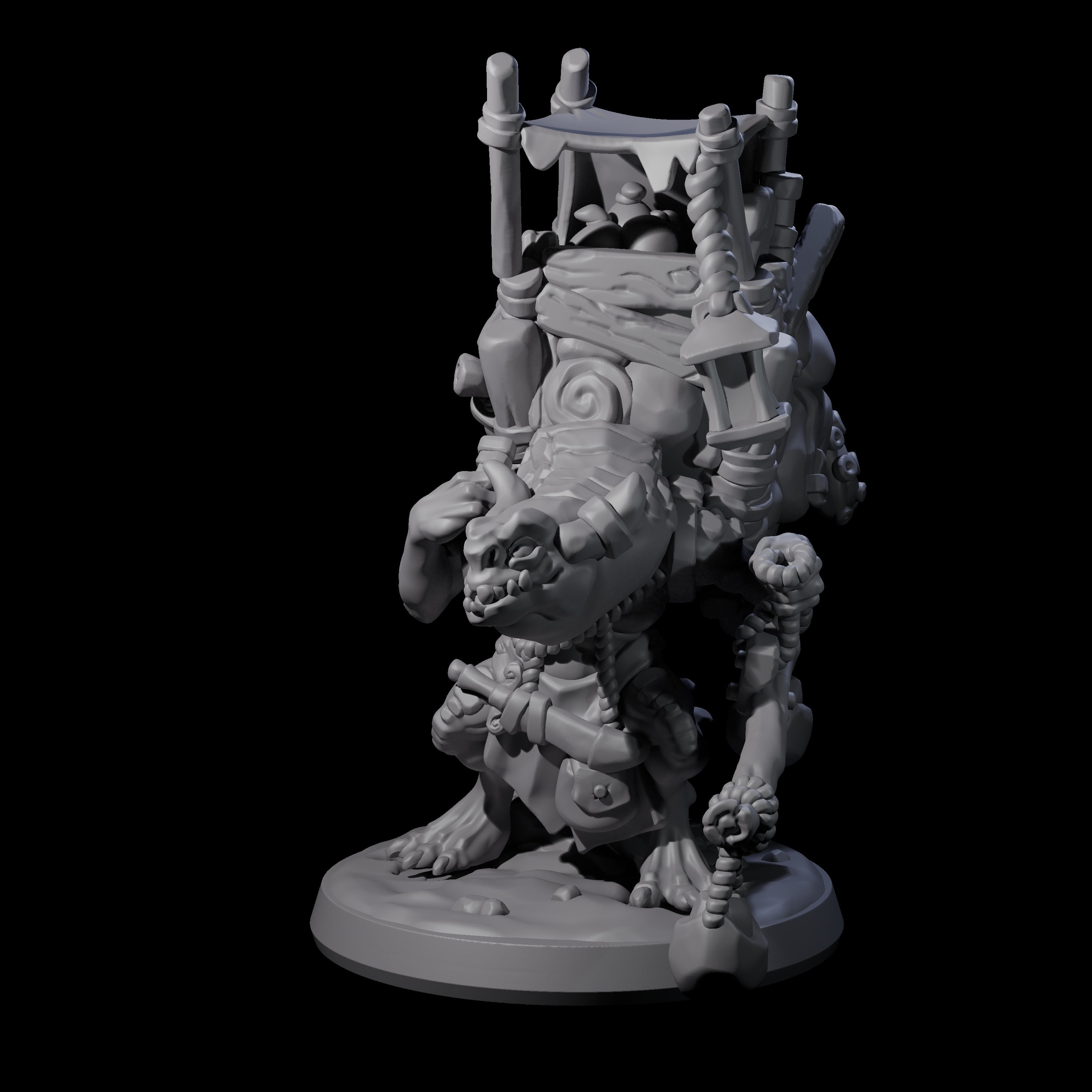 Travelling Kobold Merchant Miniature for Dungeons and Dragons, Pathfinder or other TTRPGs