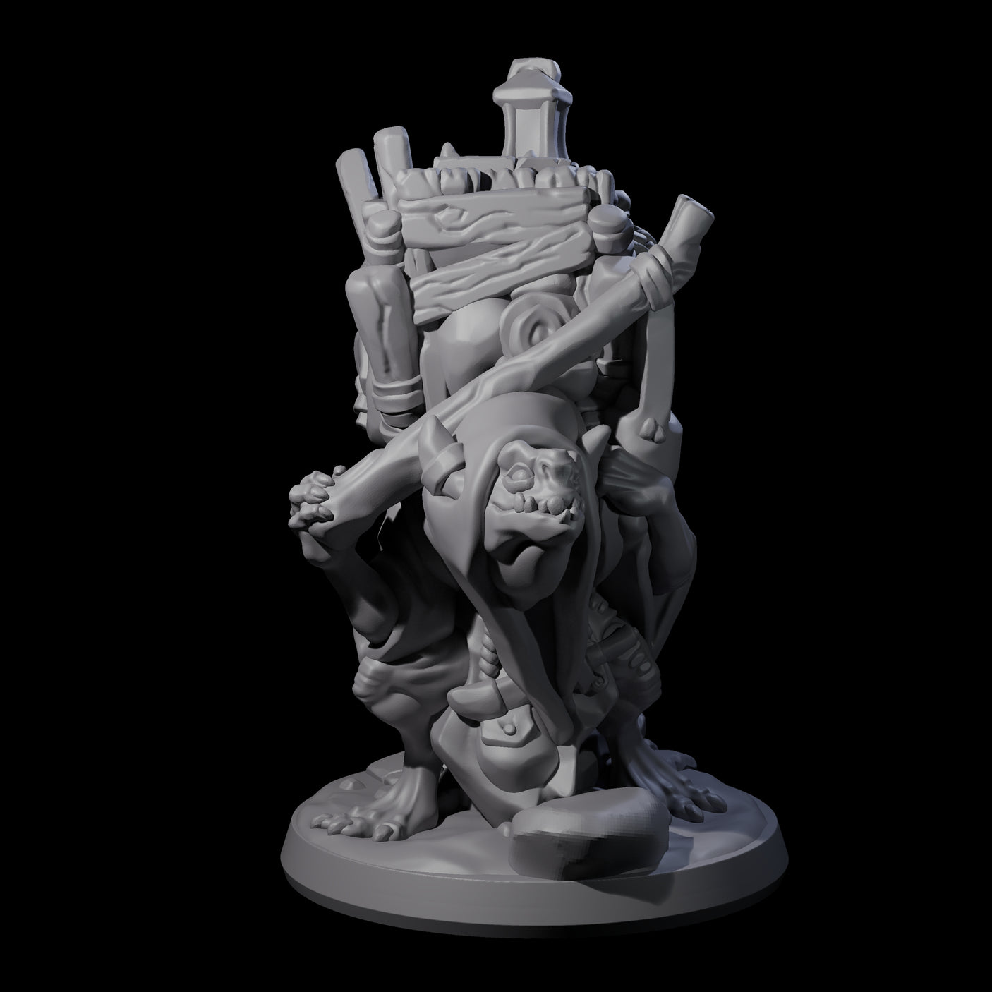 Travelling Kobold Merchant Miniature for Dungeons and Dragons, Pathfinder or other TTRPGs