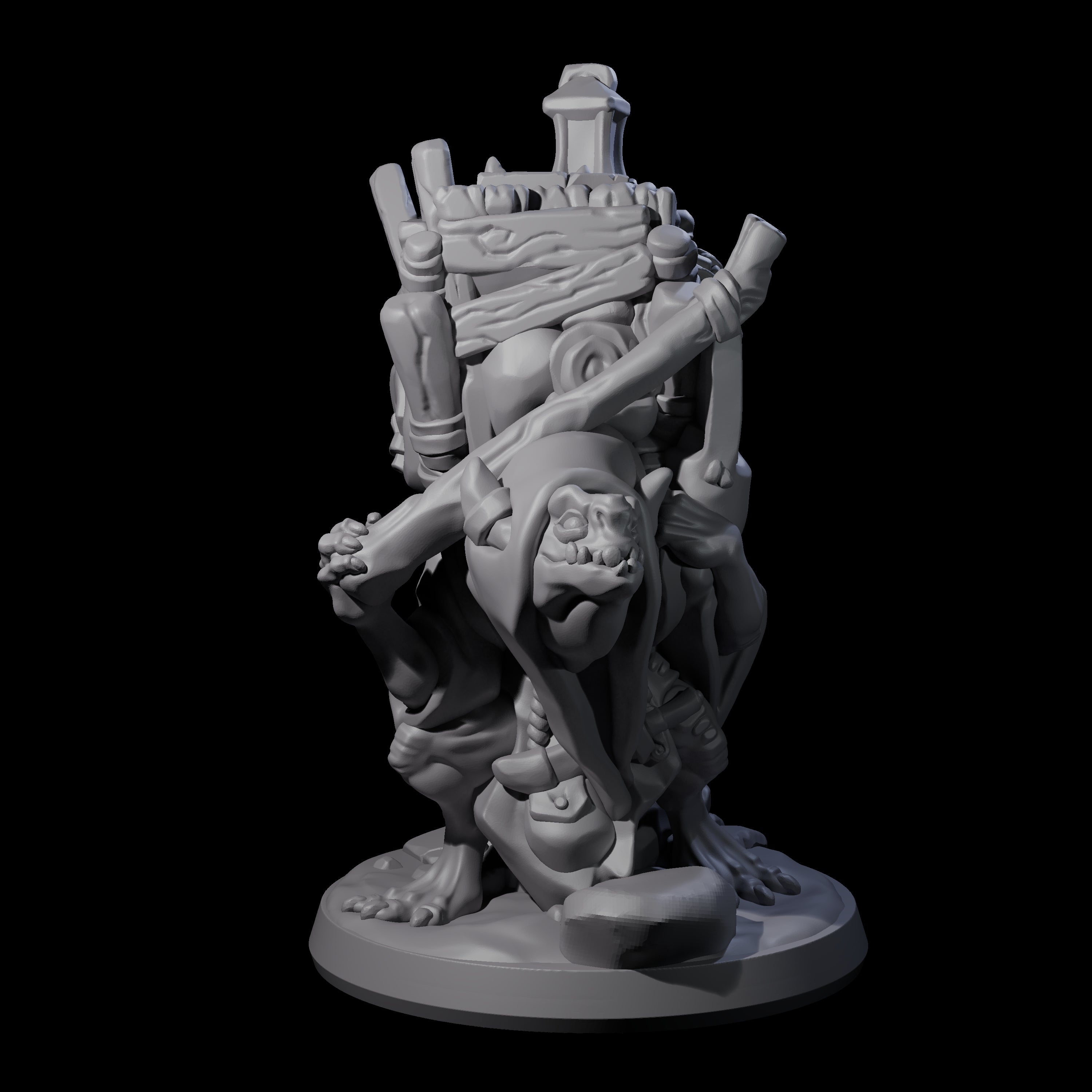 Travelling Kobold Merchant Miniature for Dungeons and Dragons, Pathfinder or other TTRPGs