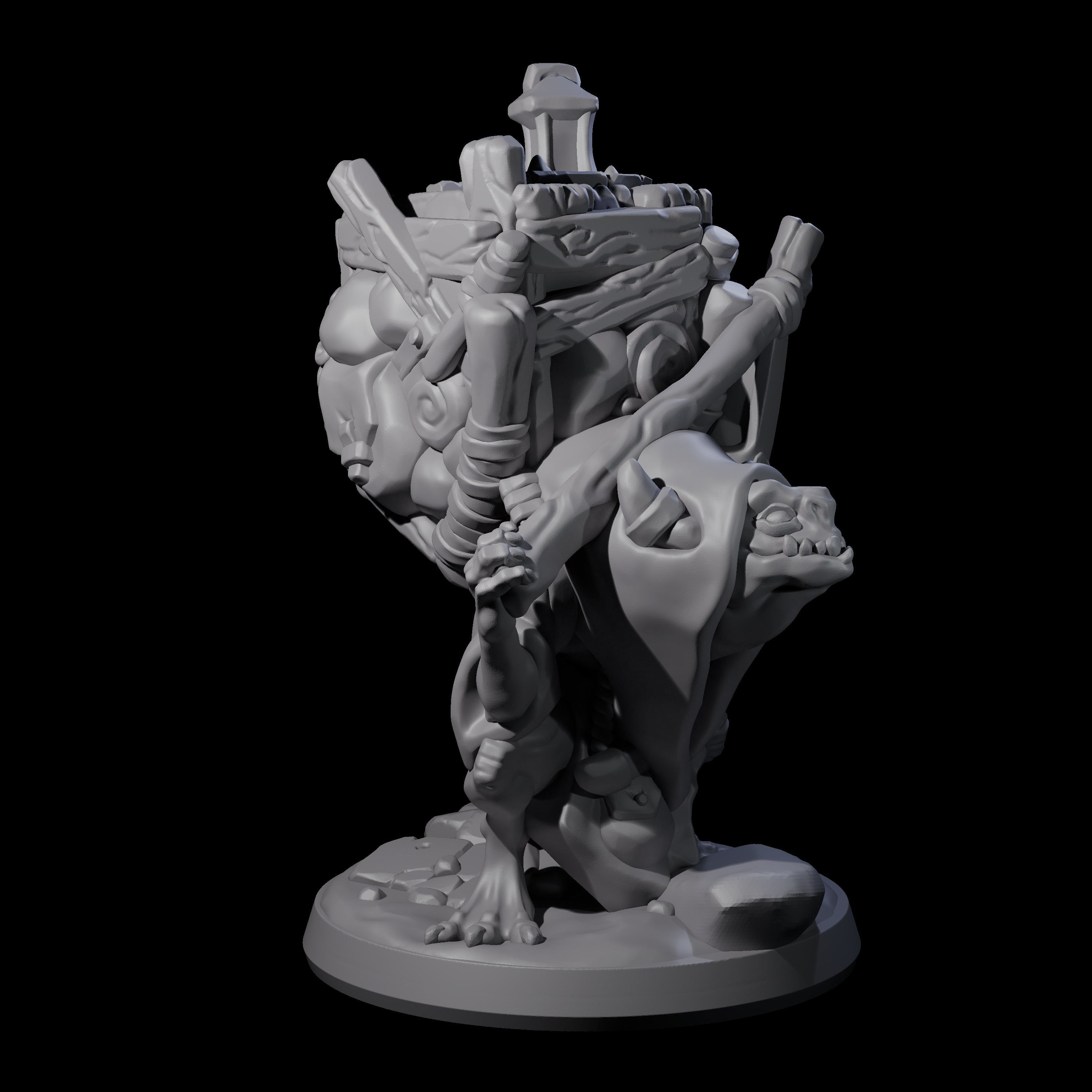 Travelling Kobold Merchant Miniature for Dungeons and Dragons, Pathfinder or other TTRPGs