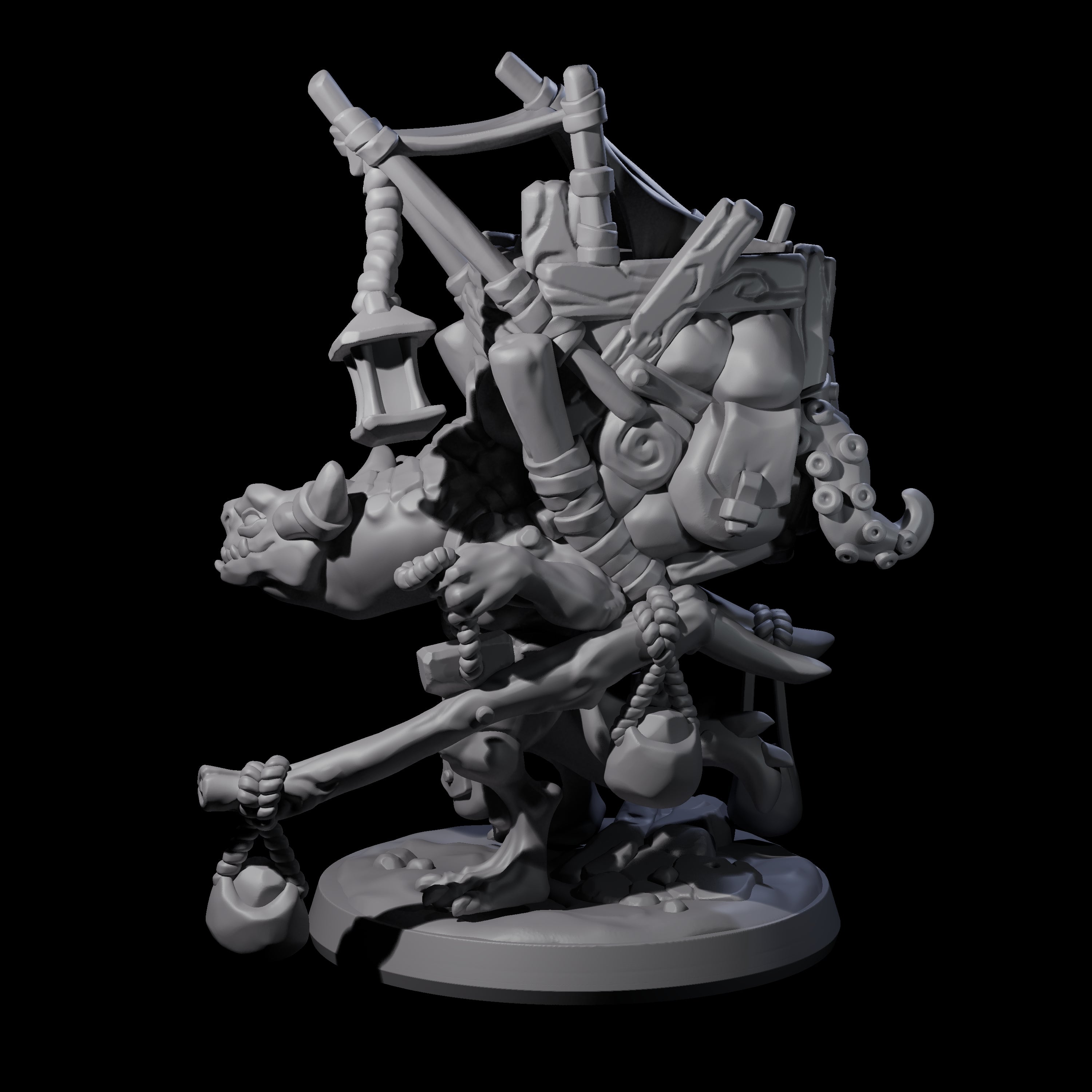 Travelling Kobold Merchant Miniature for Dungeons and Dragons, Pathfinder or other TTRPGs