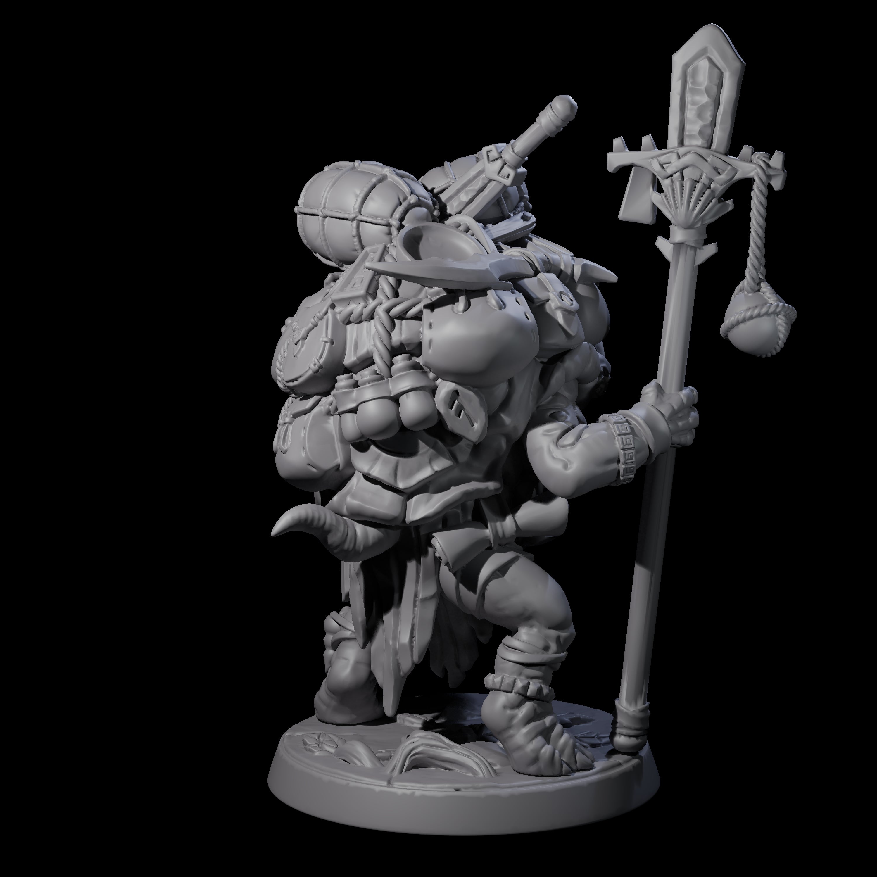 Travelling Tortle Merchant Miniature for Dungeons and Dragons, Pathfinder or other TTRPGs