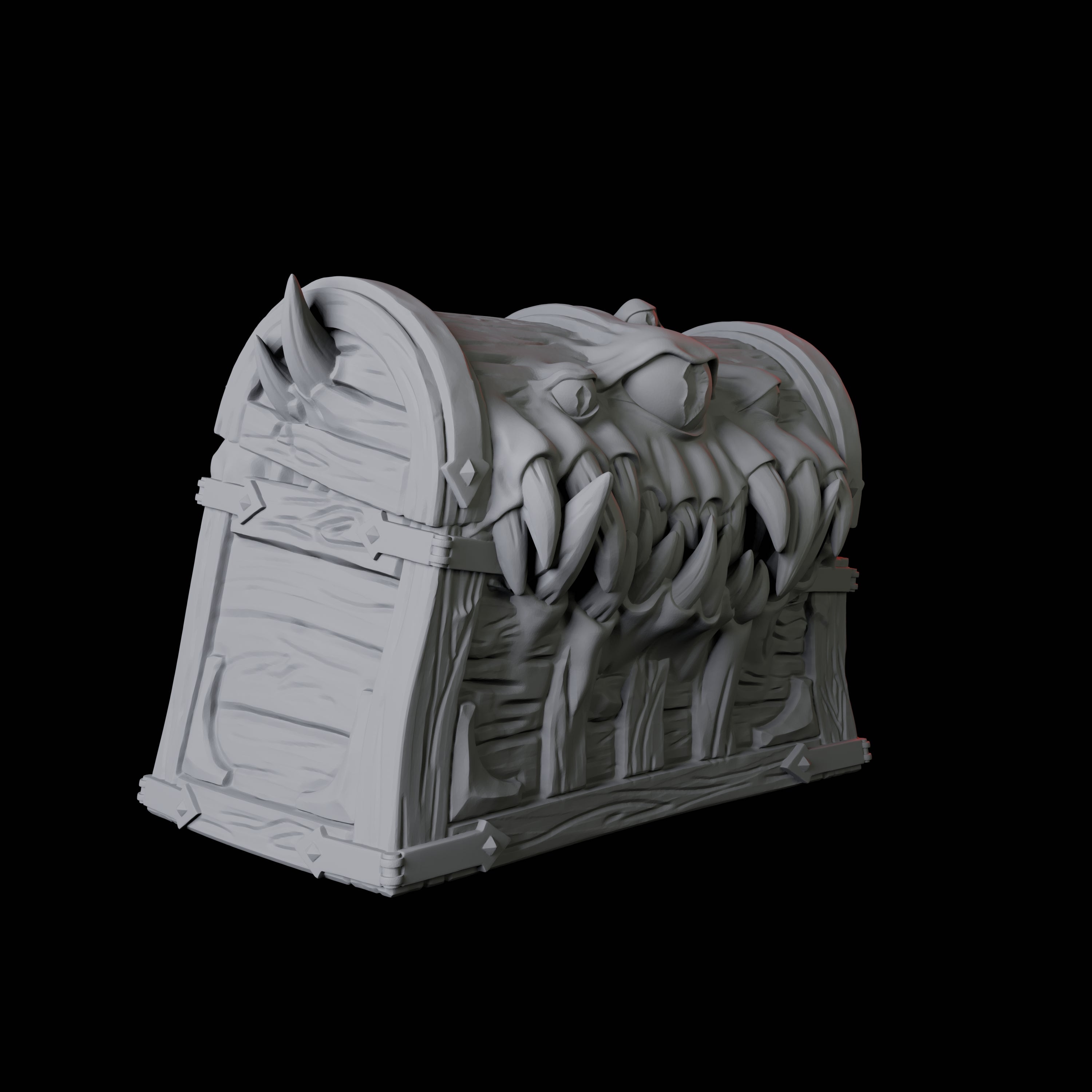 Treasure Chest Mimic C Miniature for Dungeons and Dragons, Pathfinder or other TTRPGs