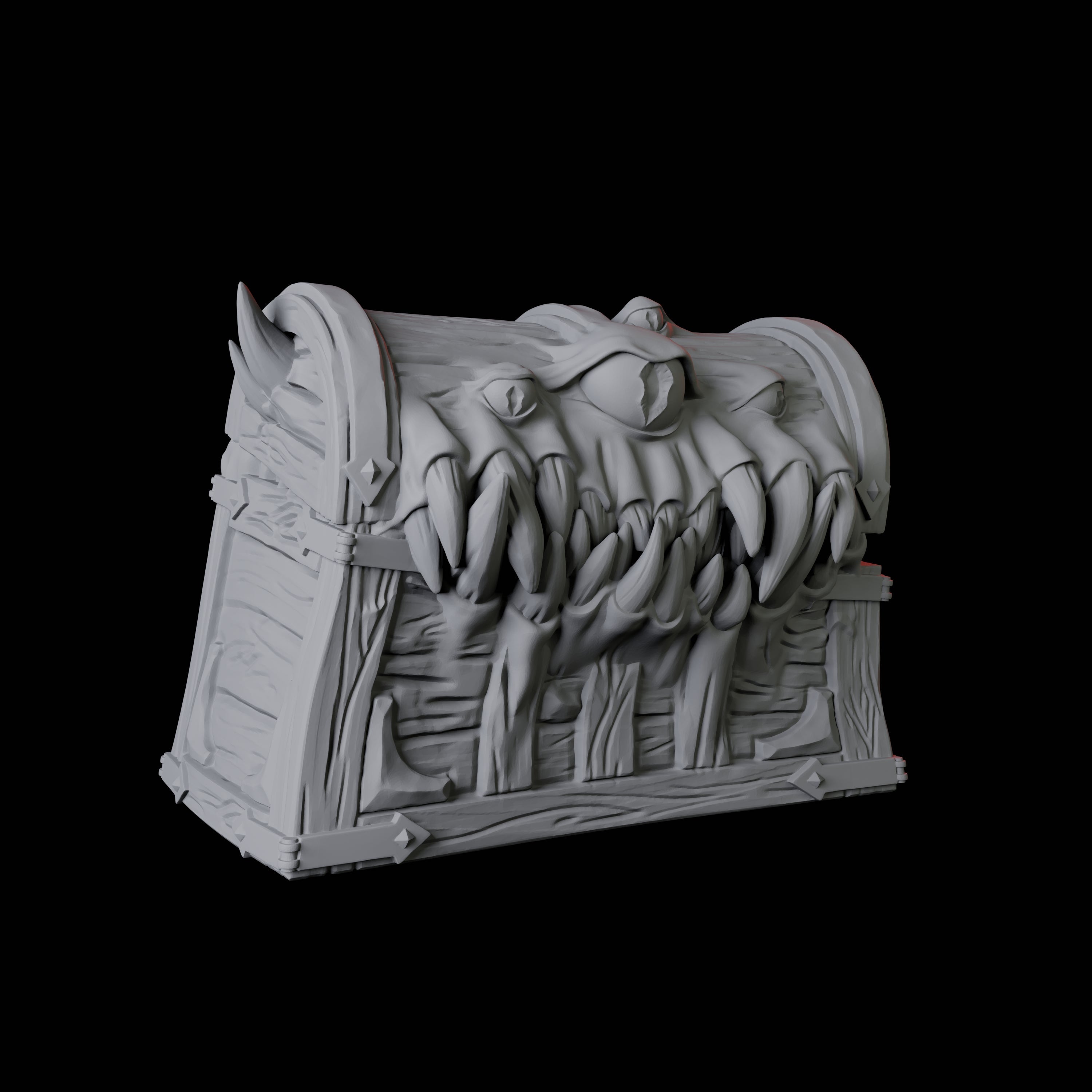 Treasure Chest Mimic C Miniature for Dungeons and Dragons, Pathfinder or other TTRPGs