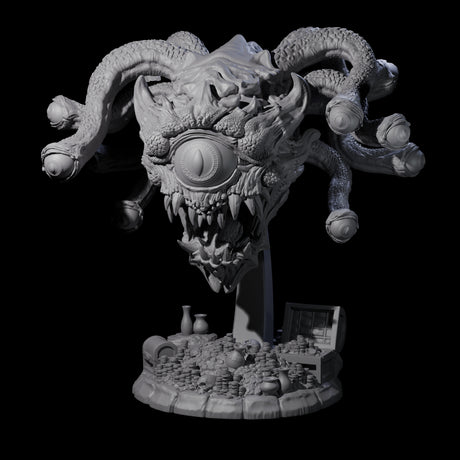 Treasure Hording Beholder Miniature for Dungeons and Dragons, Pathfinder or other TTRPGs