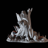 Tree Stump with Flowers Miniature for Dungeons and Dragons, Pathfinder or other TTRPGs