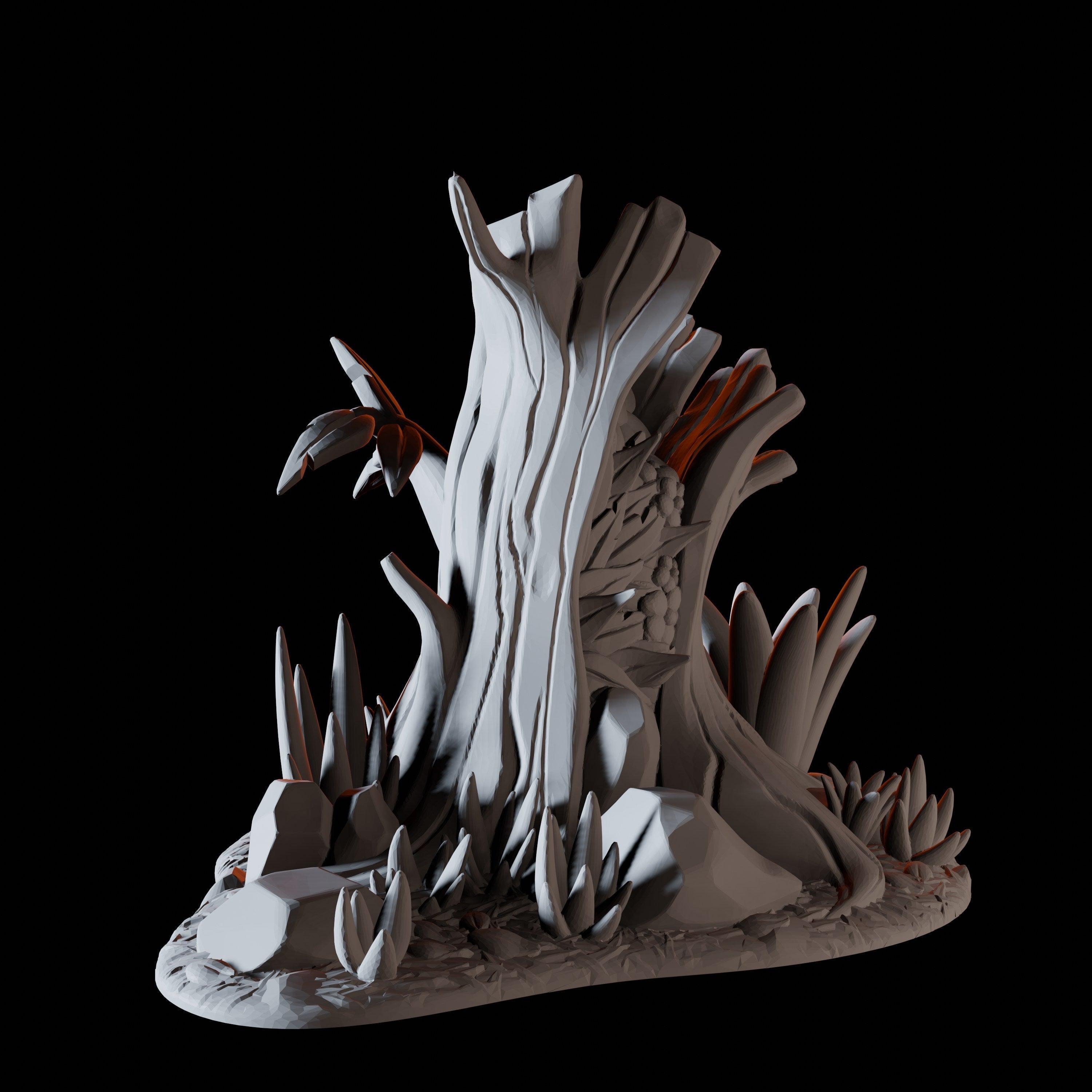 Tree Stump with Flowers - Forest Scatter Terrain Miniature for Dungeons and Dragons - Myth Forged