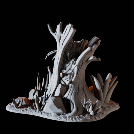 Tree Stump with Flowers Miniature for Dungeons and Dragons, Pathfinder or other TTRPGs