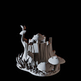 Tree Stump with Mushrooms Miniature for Dungeons and Dragons, Pathfinder or other TTRPGs