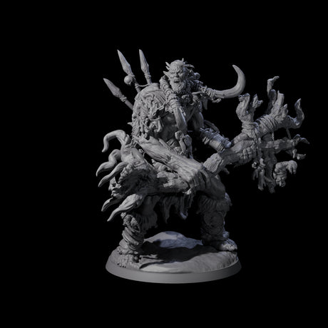 Tree Trunk Swinging Frost Giant Miniature for Dungeons and Dragons, Pathfinder or other TTRPGs