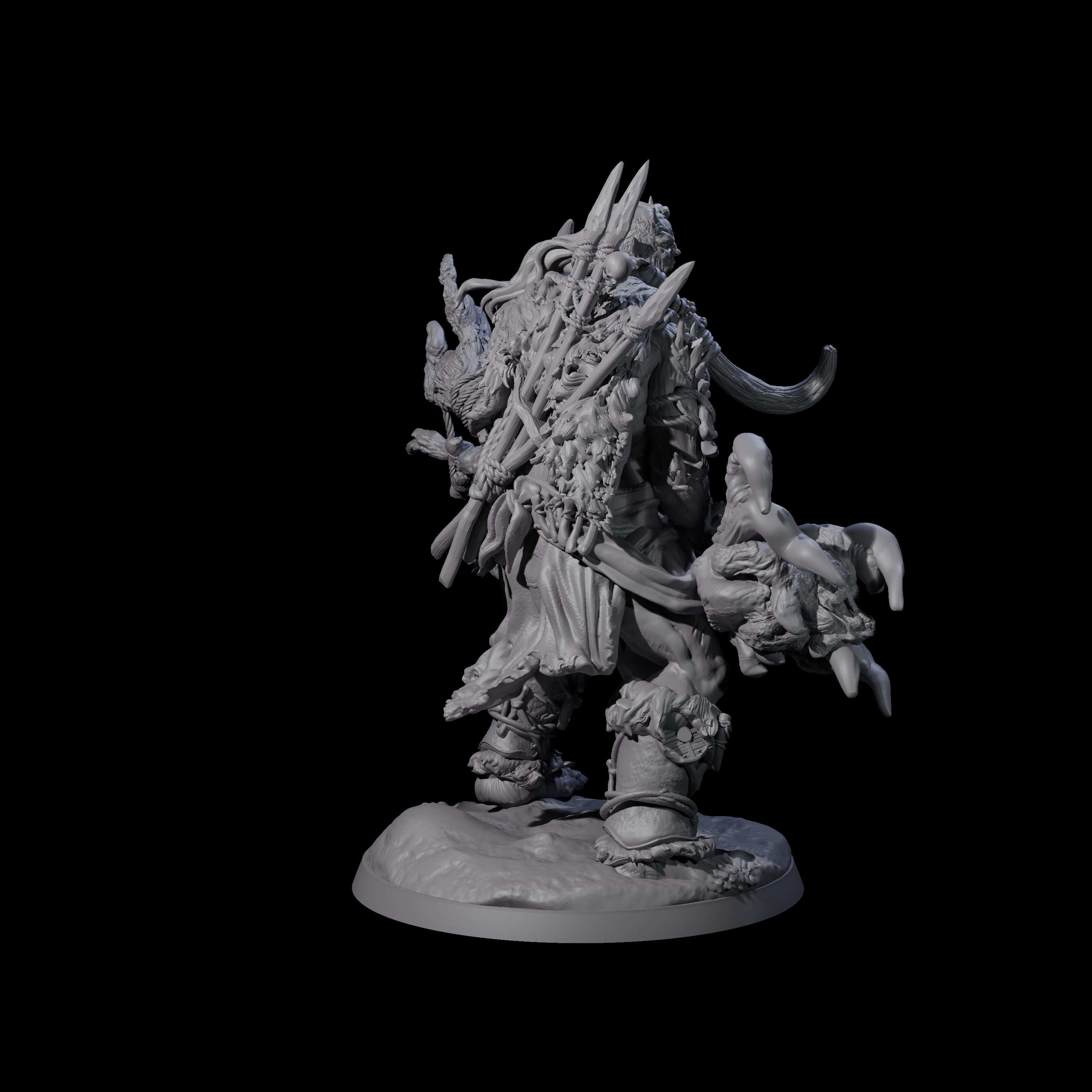 Tree Trunk Swinging Frost Giant Miniature for Dungeons and Dragons, Pathfinder or other TTRPGs