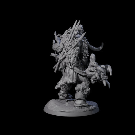 Tree Trunk Swinging Frost Giant Miniature for Dungeons and Dragons, Pathfinder or other TTRPGs