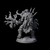 Tree Trunk Swinging Frost Giant Miniature for Dungeons and Dragons, Pathfinder or other TTRPGs