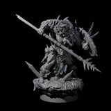 Tribal Leonin Barbarian Miniature for Dungeons and Dragons, Pathfinder or other TTRPGs